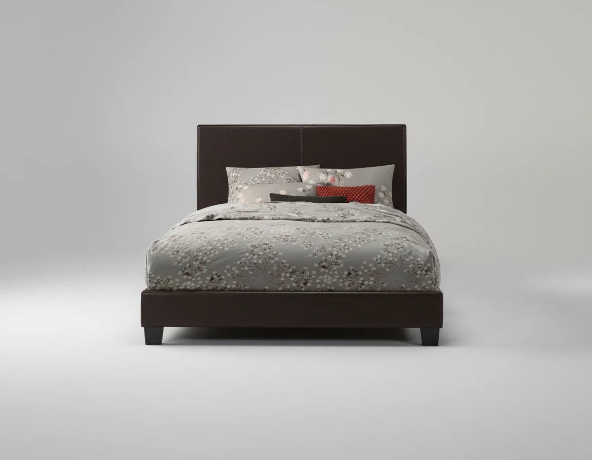 Black Faux Leather Bed Select your Size! - Image 2