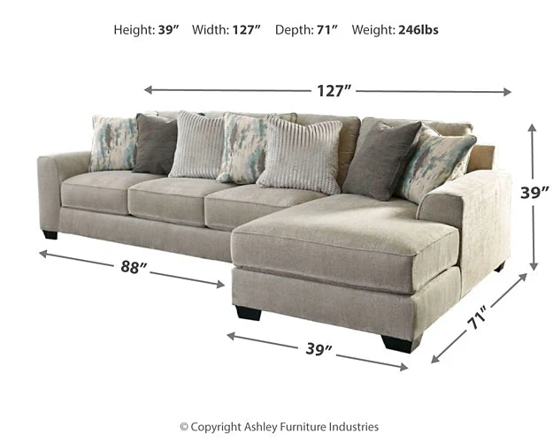 Ardsley 2-Piece Sectional with Ottoman - Image 6