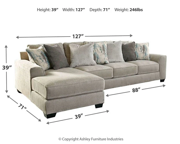 Ardsley 2-Piece Sectional with Ottoman - Image 6