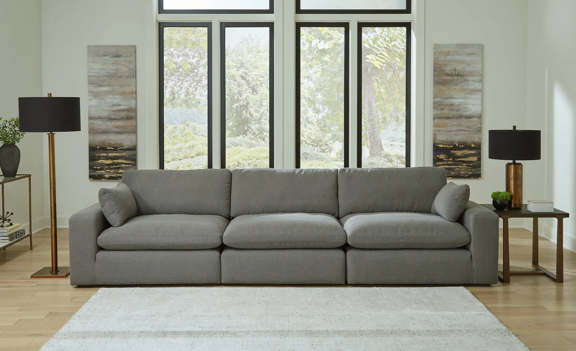 Elyza 3-Piece Sectional with Ottoman - Image 4