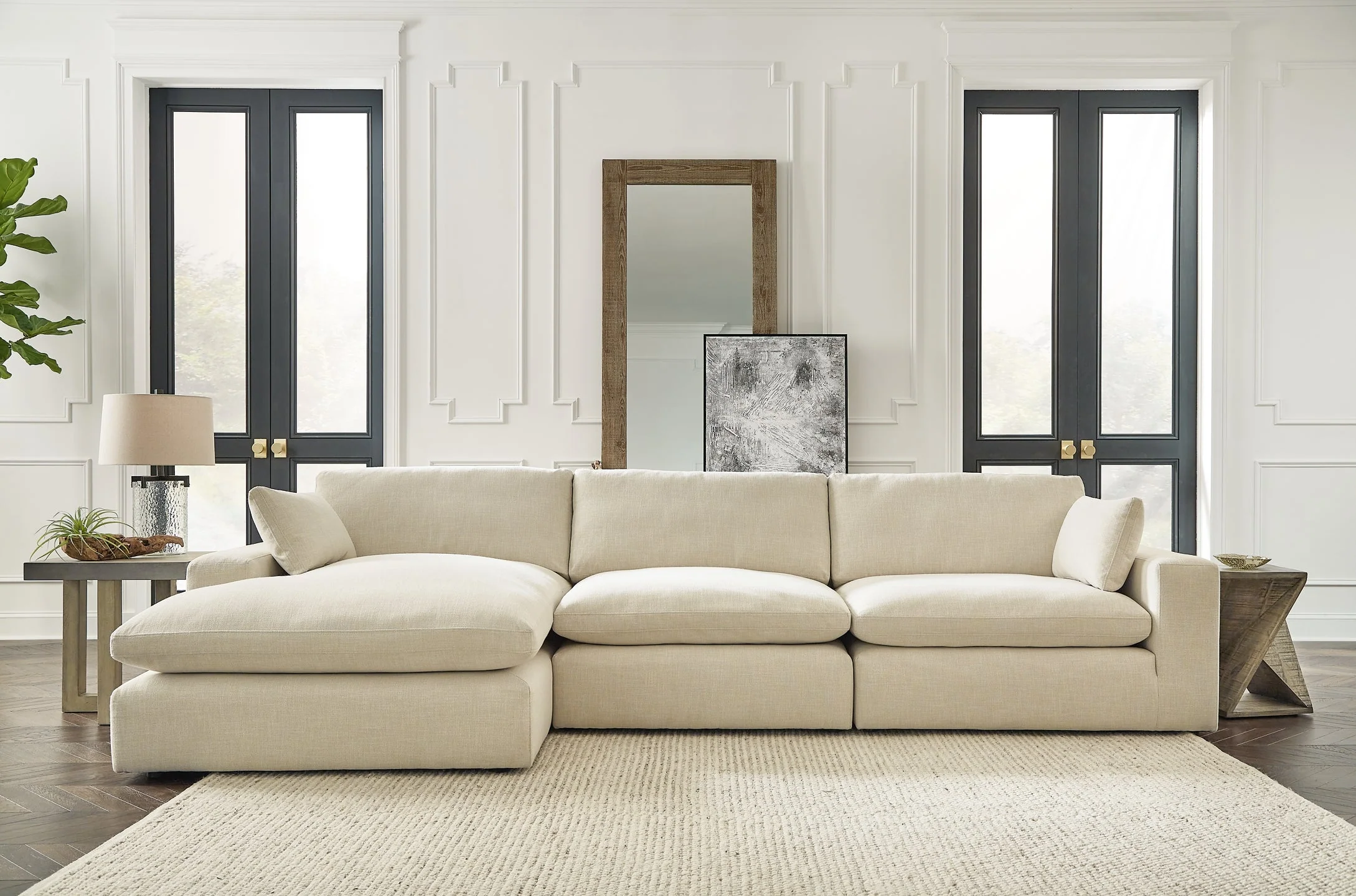 Elyza 3-Piece Sectional with Ottoman - Image 5