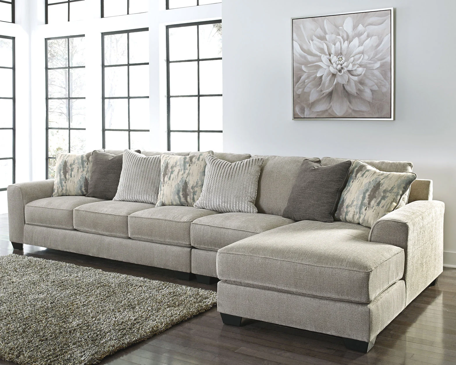 Ardsley 3-Piece Sectional with Ottoman - Image 4