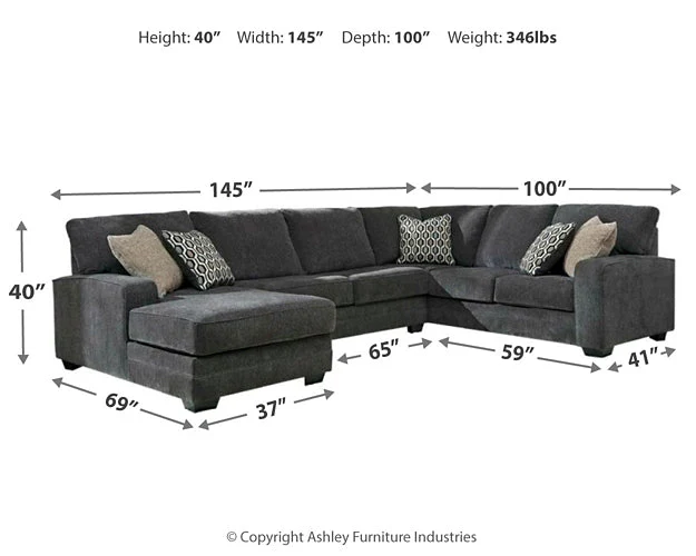 Tracling 3-Piece Sectional with Ottoman - Image 7