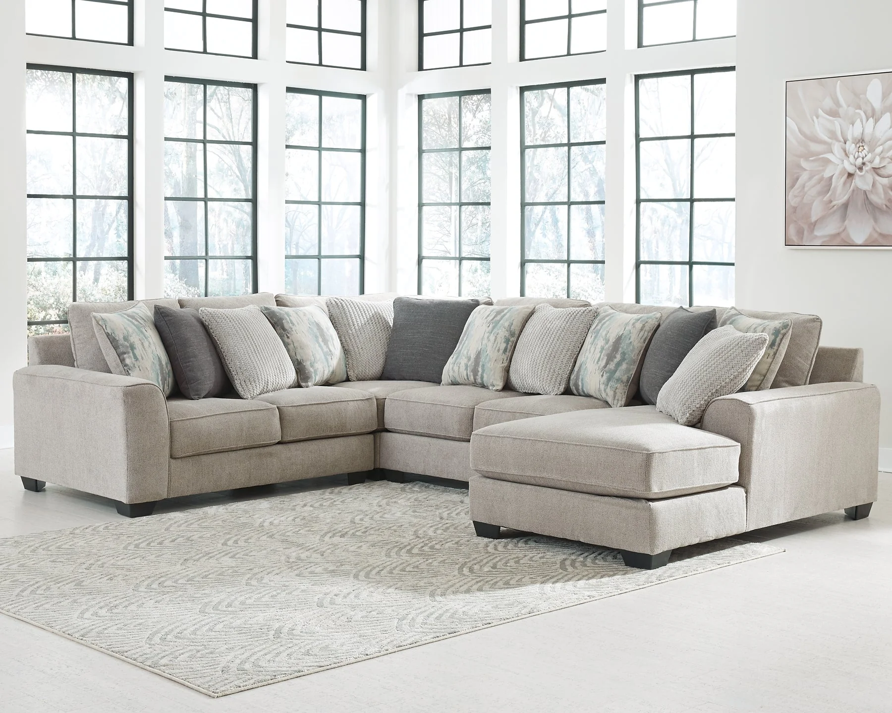 Ardsley 4-Piece Sectional with Ottoman - Image 5