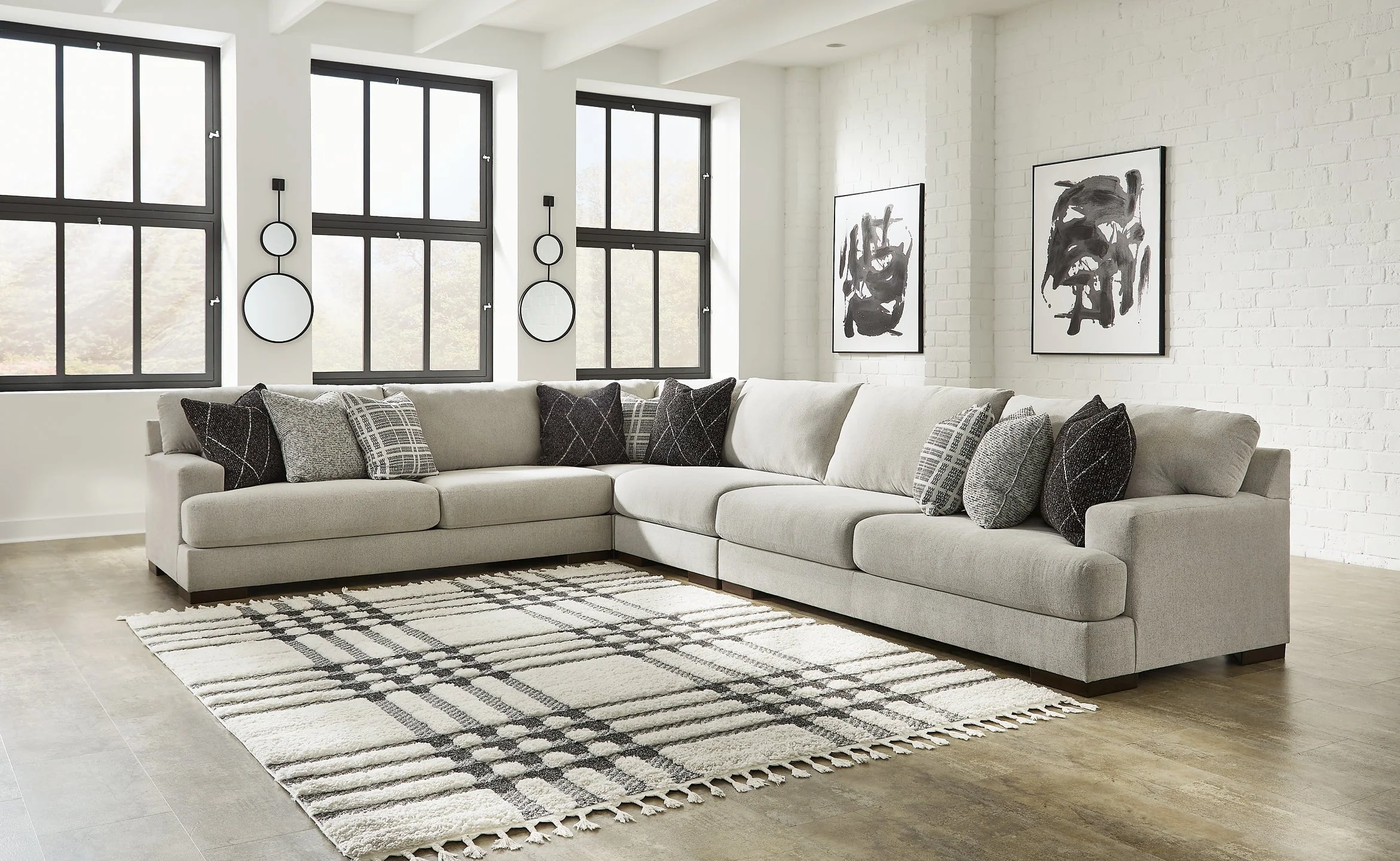 Artsie 4-Piece Sectional with Ottoman - Image 5