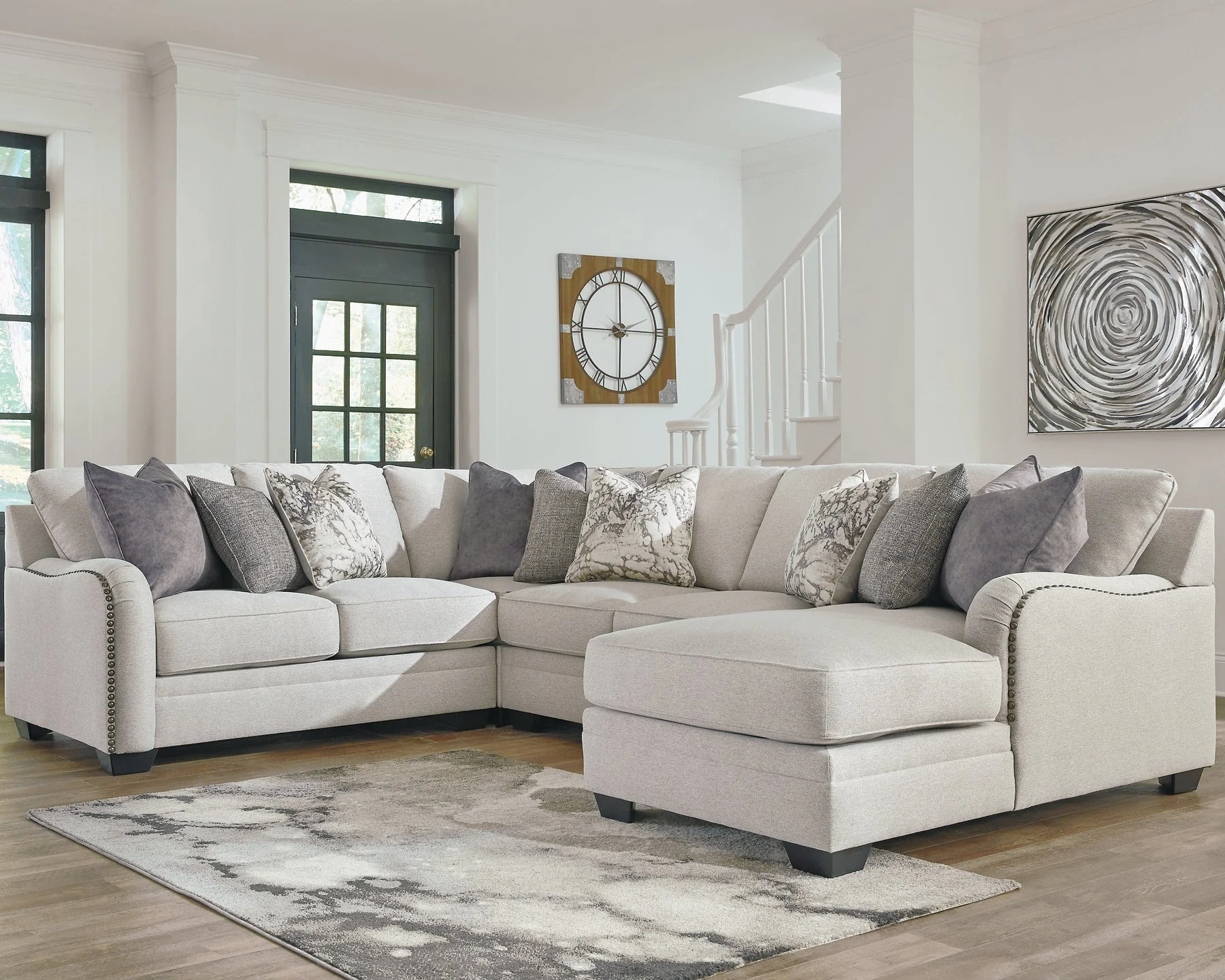 Dellara 4-Piece Sectional with Ottoman - Image 4