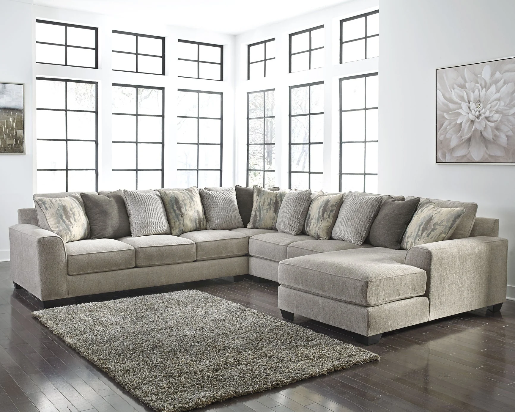 Ardsley 4-Piece Sectional with Ottoman - Image 5