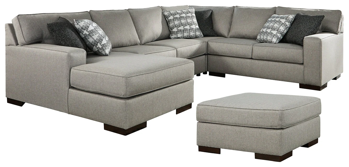 Marsing Nuvella 4-Piece Sectional with Ottoman