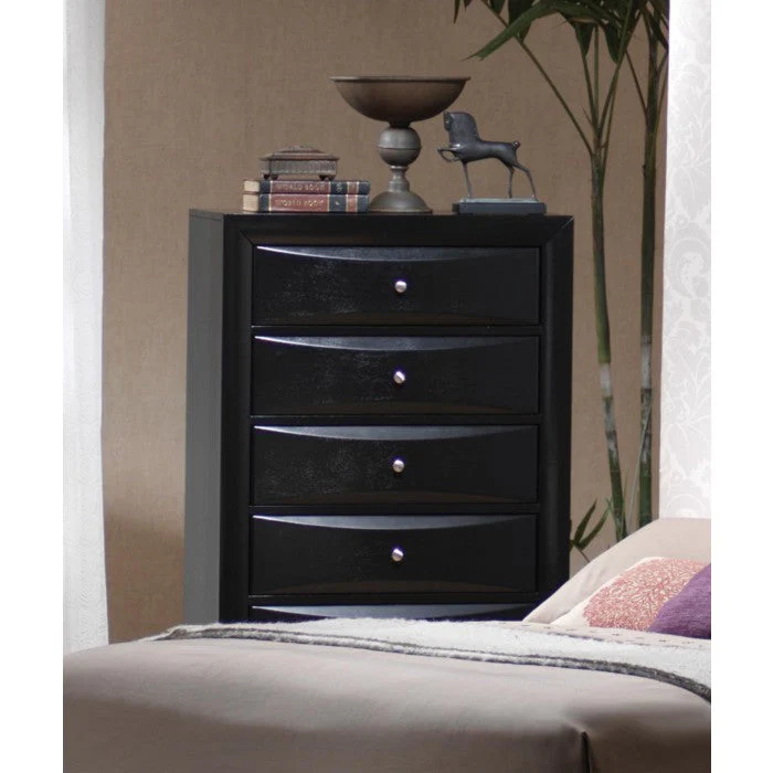 Linda Black 5 Drawer Chest