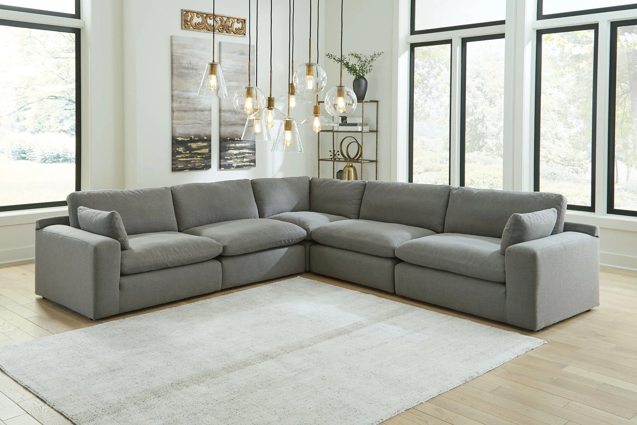 Elyza 5-Piece Sectional with Ottoman - Image 10
