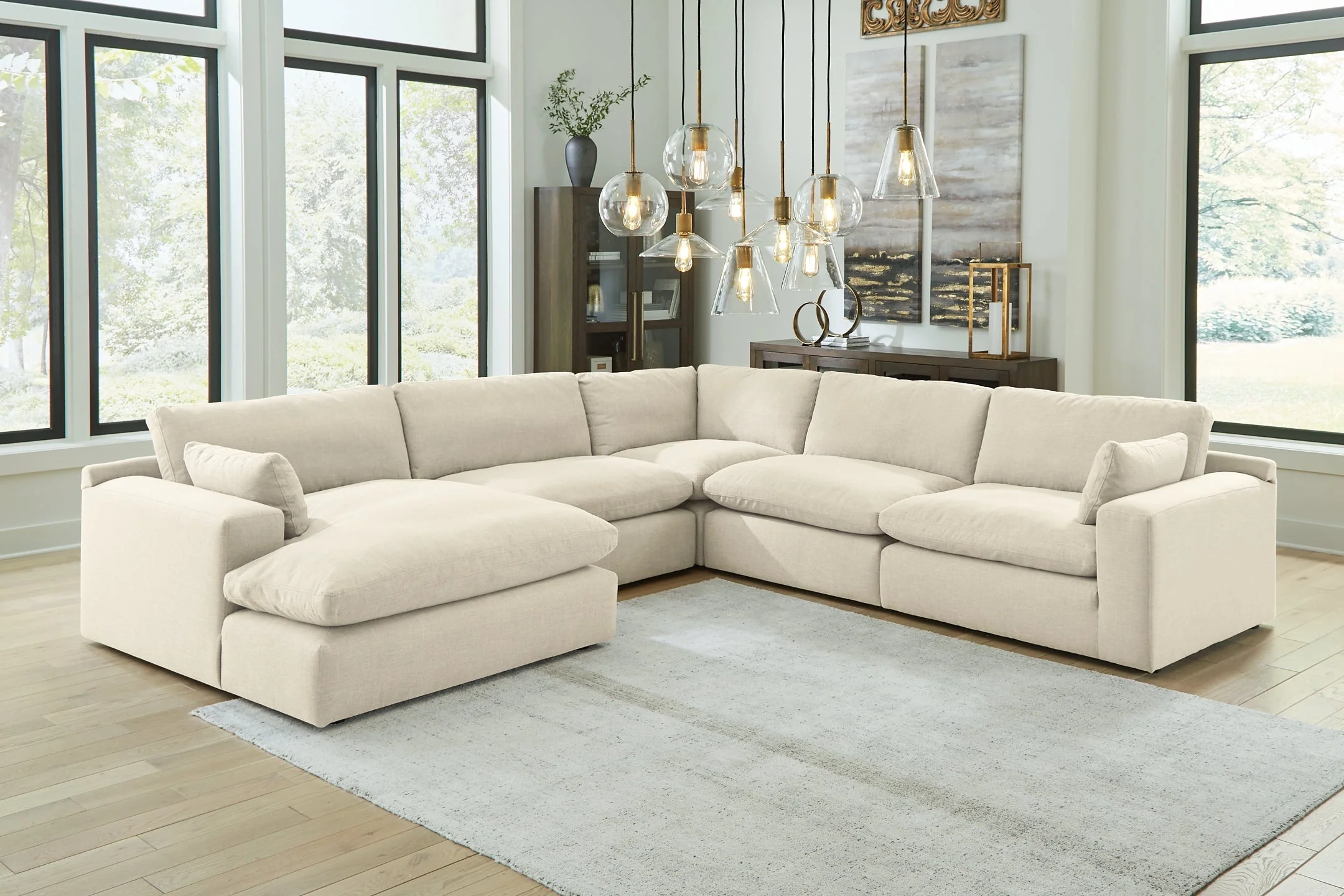 Elyza 5-Piece Sectional with Ottoman - Image 5