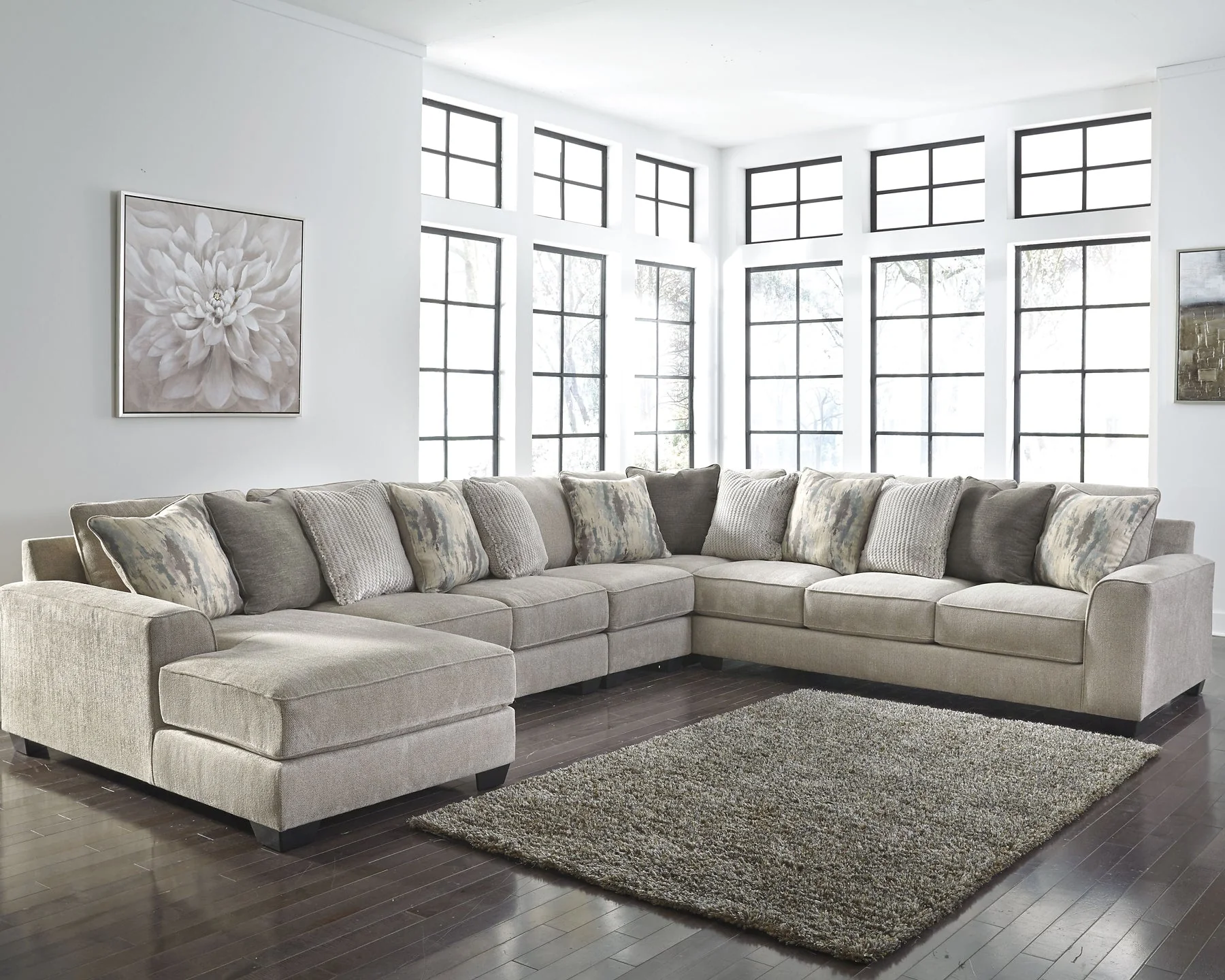 Ardsley 5-Piece Sectional with Ottoman - Image 5