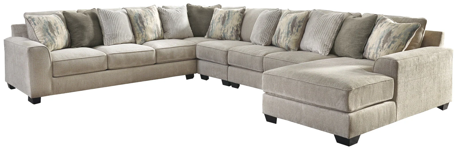 Ardsley 5-Piece Sectional with Ottoman - Image 3