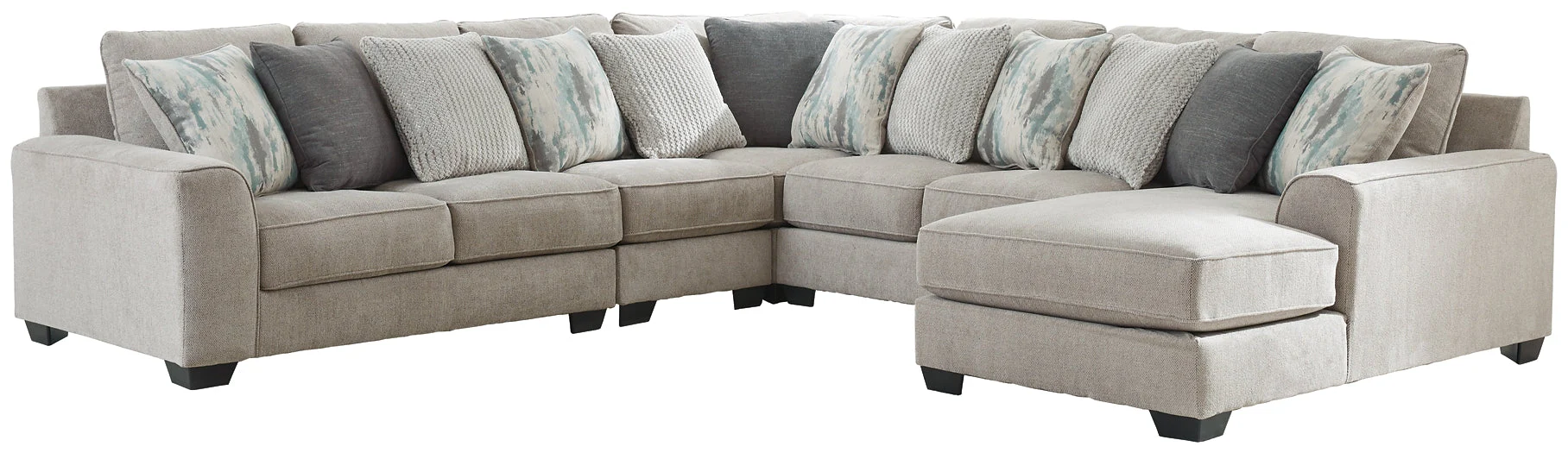 Ardsley 5-Piece Sectional with Ottoman - Image 3