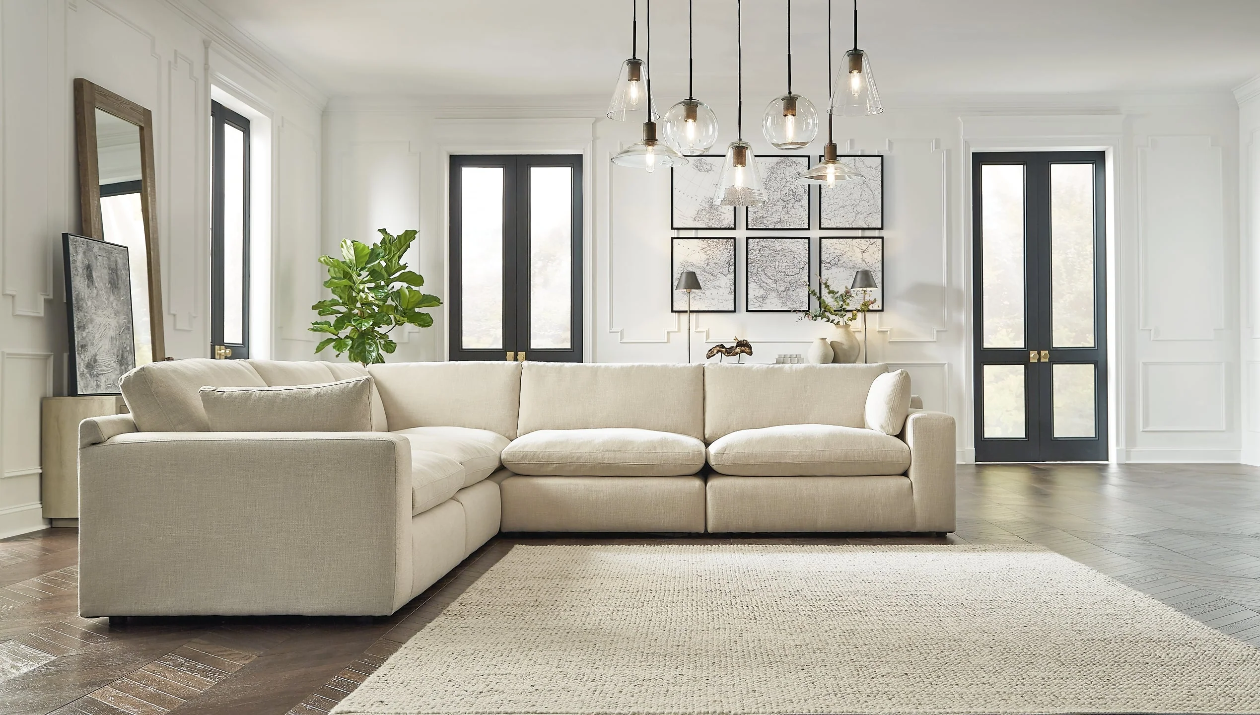 Elyza 5-Piece Sectional with Ottoman - Image 5