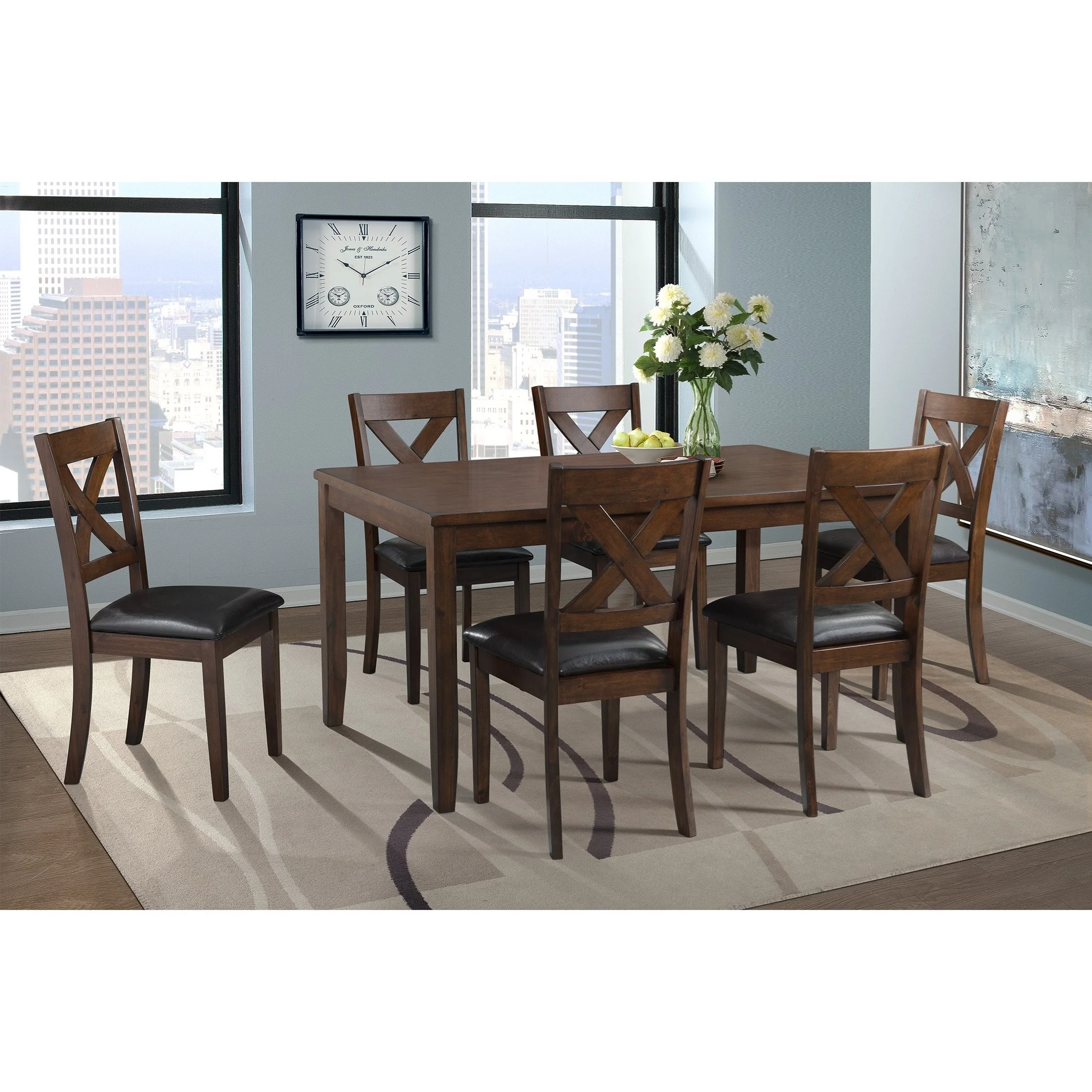 Alex Brown Table and 6 Chairs