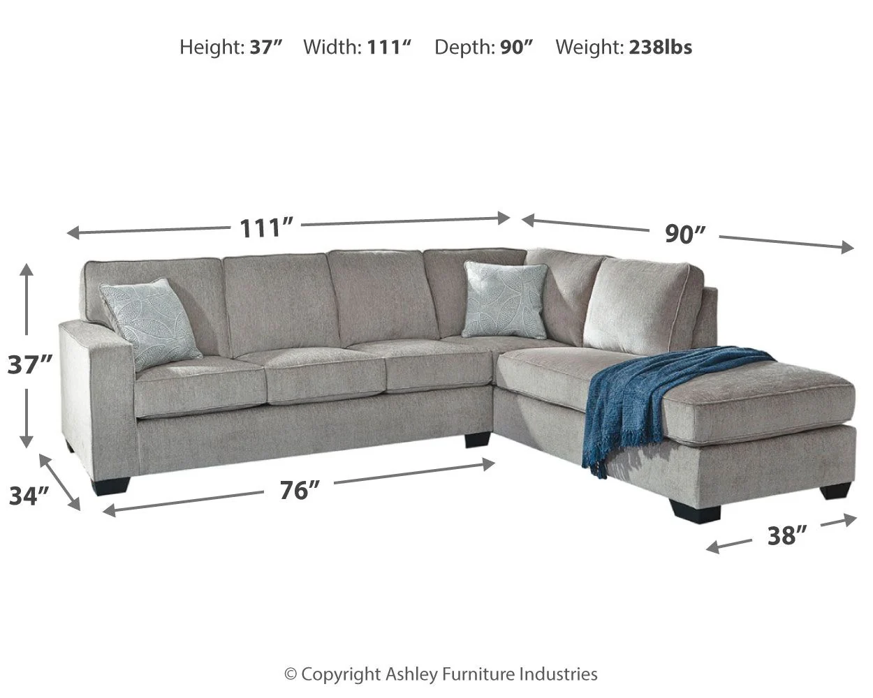 Altari - Sectional With Chaise - Image 7