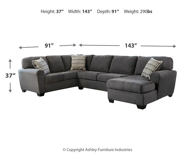 Ambee 3-Piece Sectional with Chaise - Image 4