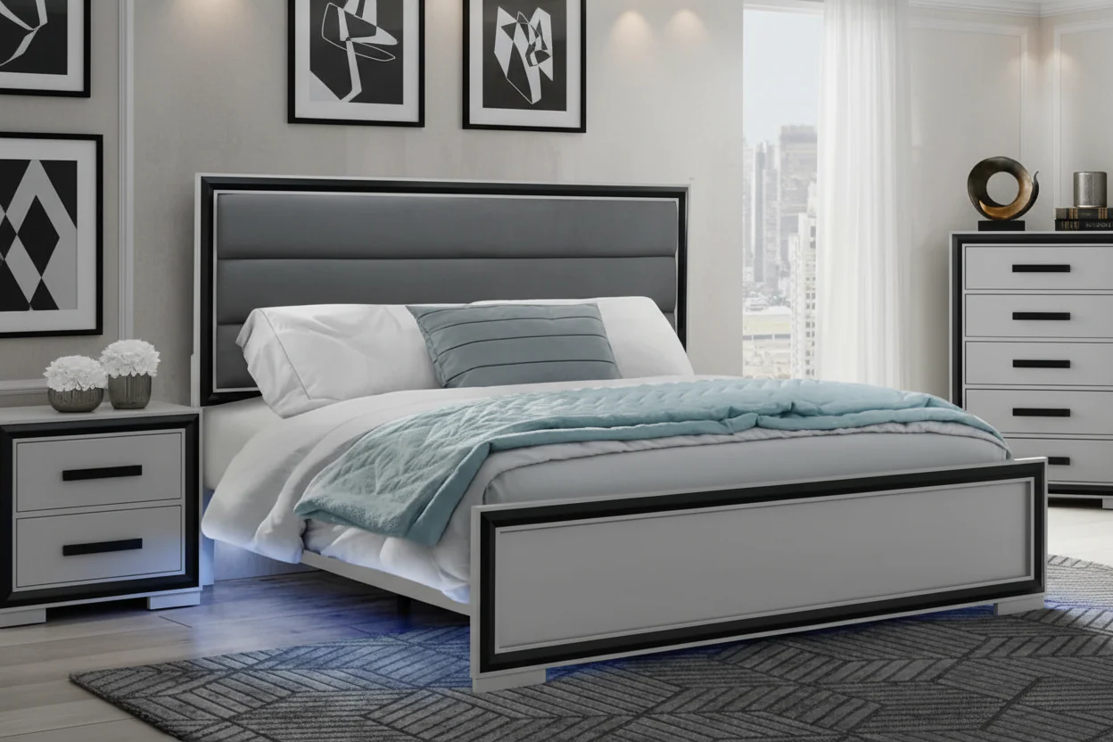 Amelia Dresser Mirror and Bed Choose Your Size!! - Image 2