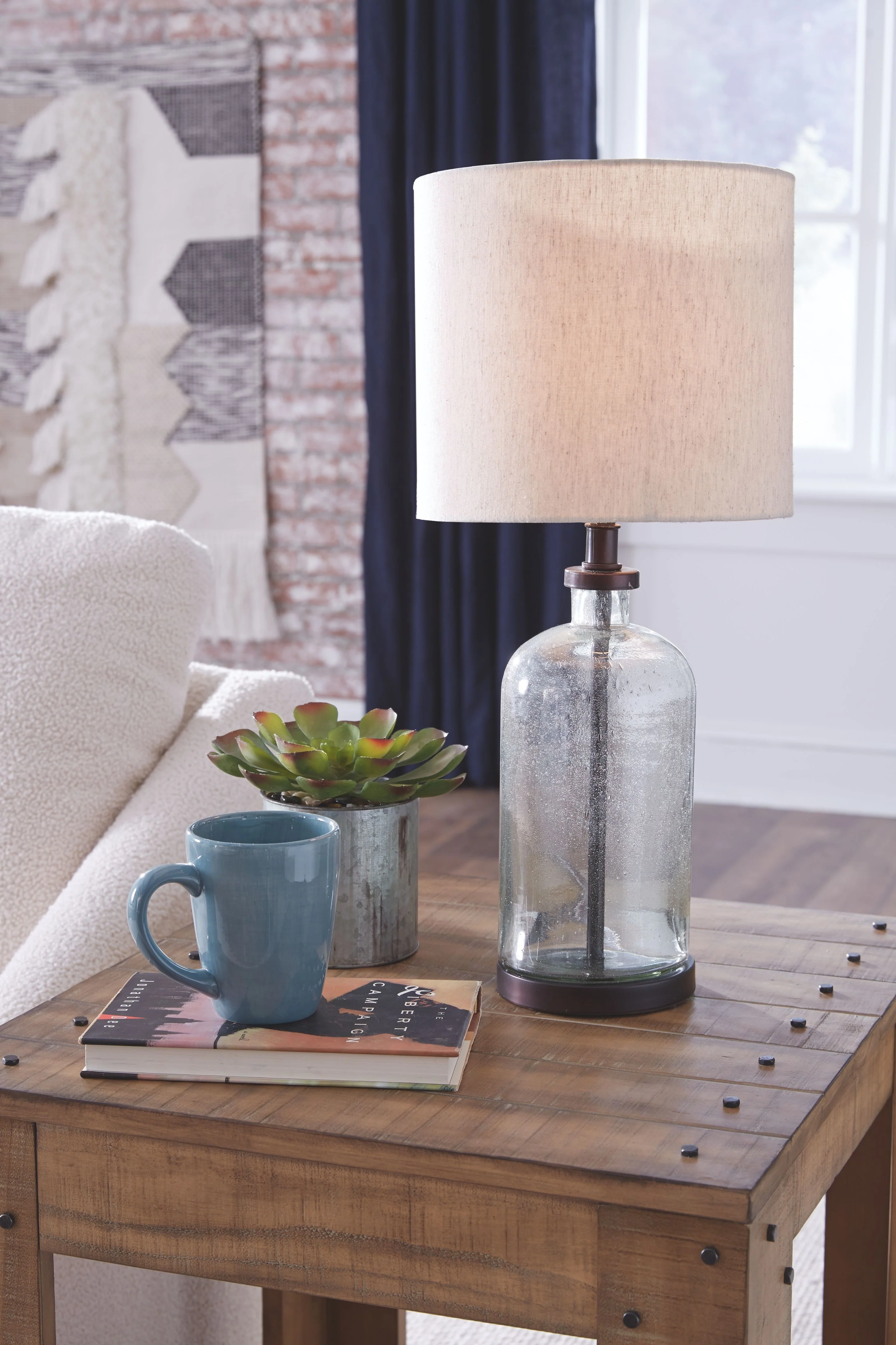 Bandile - Glass Table Lamp - Clear / Bronze Finish - Image 2