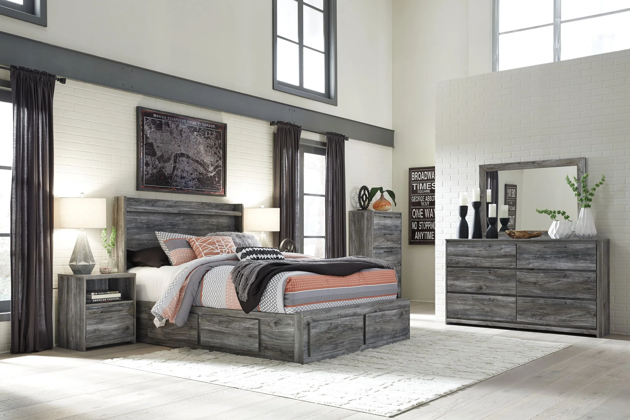 Baystorm - Panel Bedroom Set - Gray - Image 6