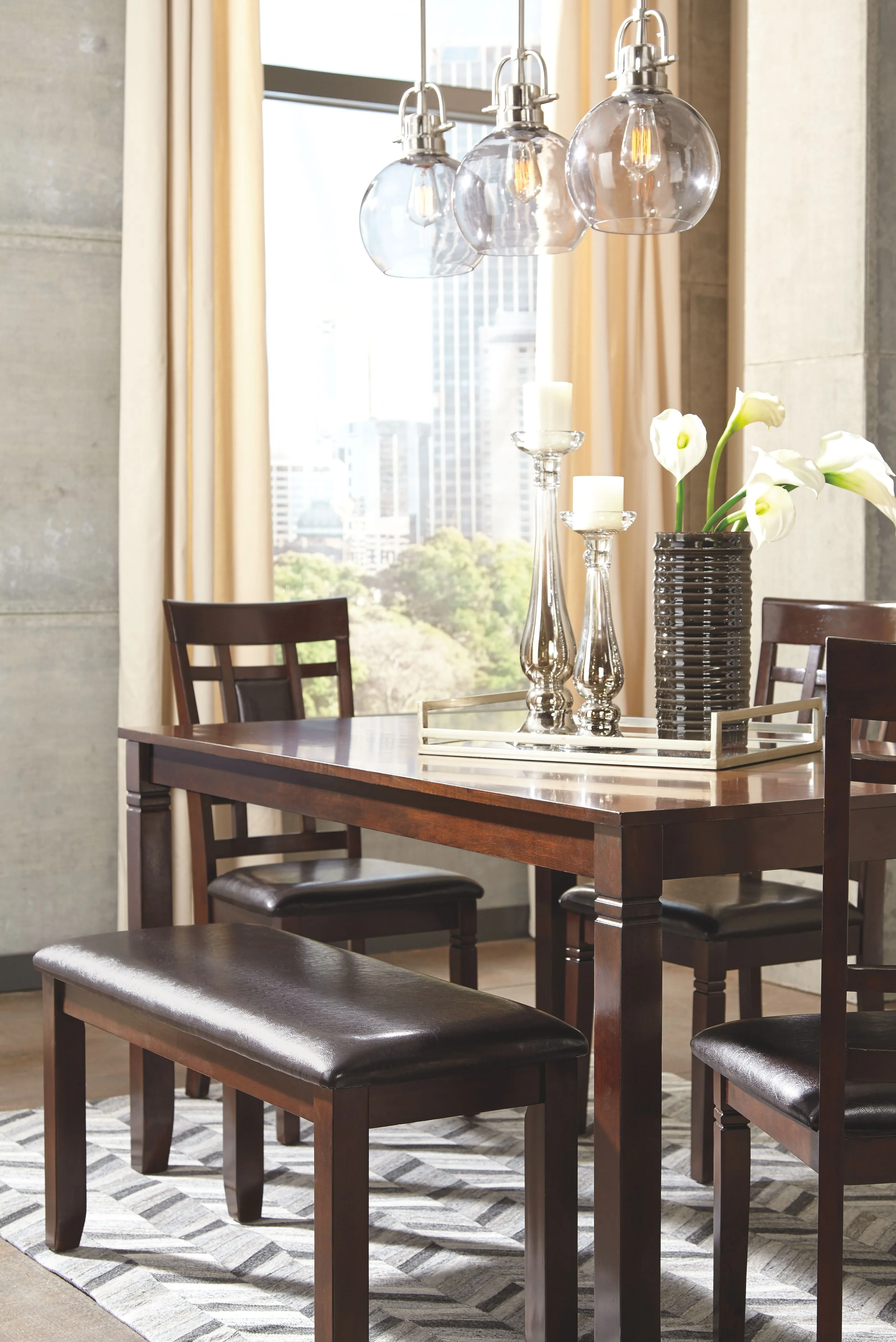 Bennox - Dining Room Table Set (Set of 6) - Brown - Image 3