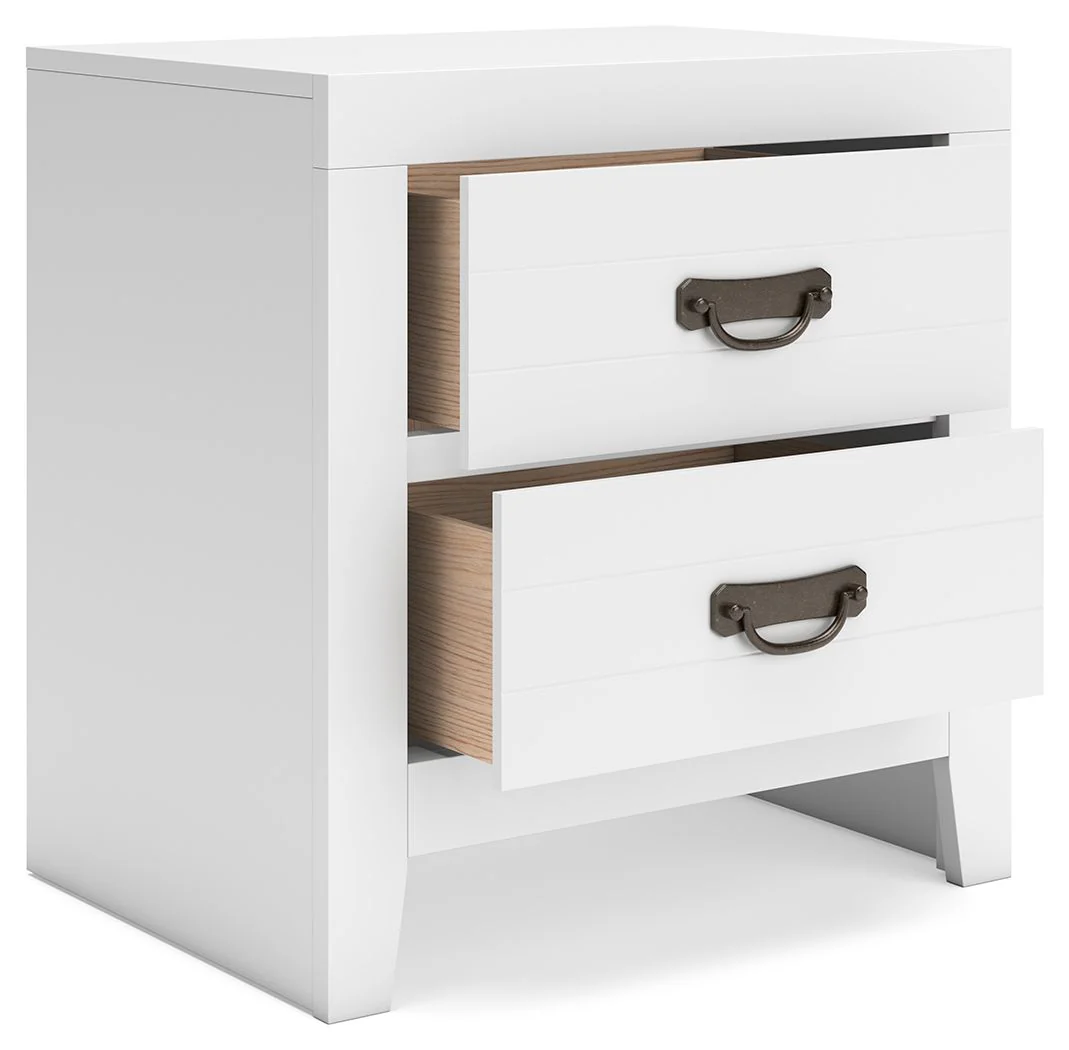 Binterglen - Two Drawer Night Stand - White - Image 3