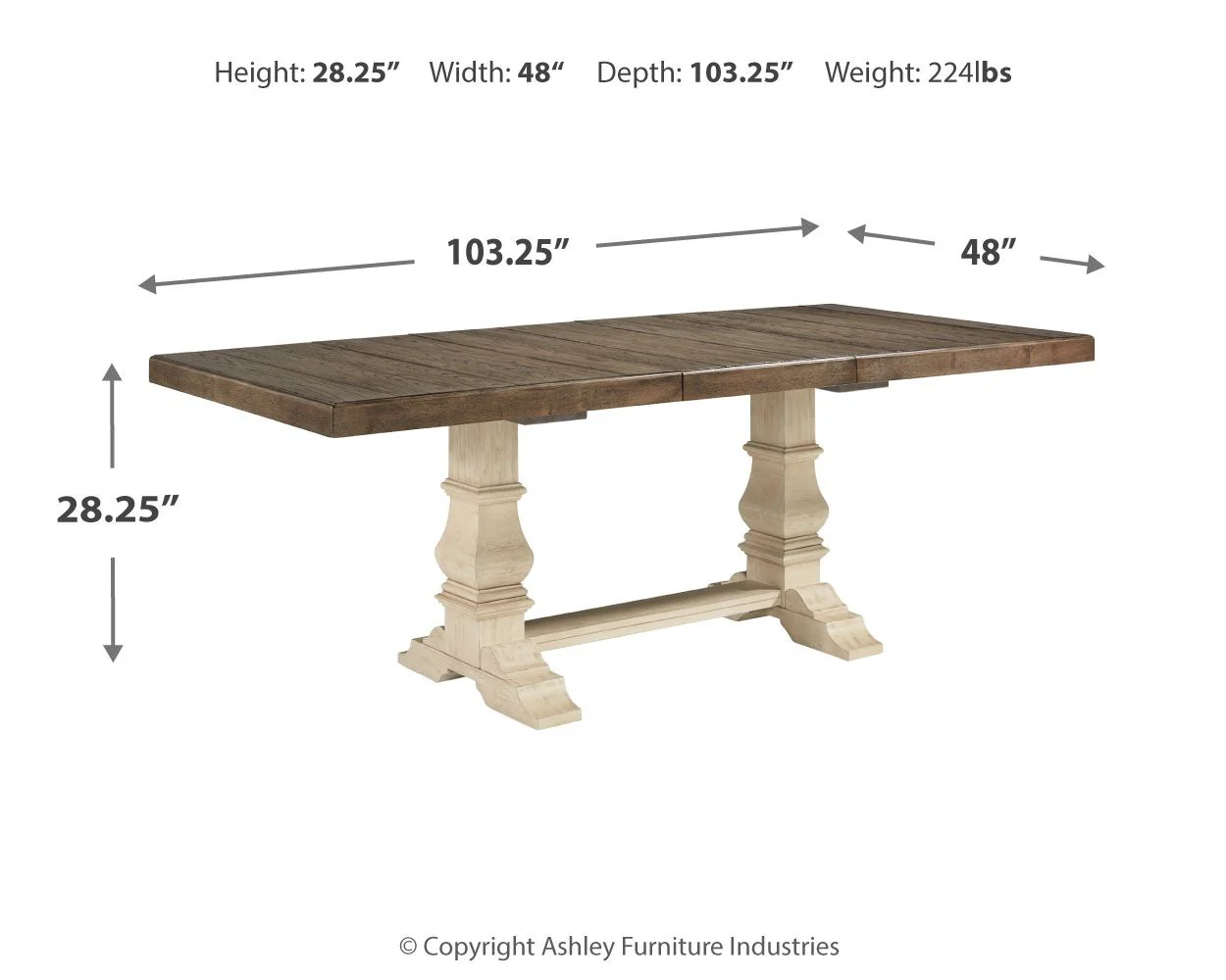 Bolanburg - Extension Dining Table - Brown / Beige - Image 2