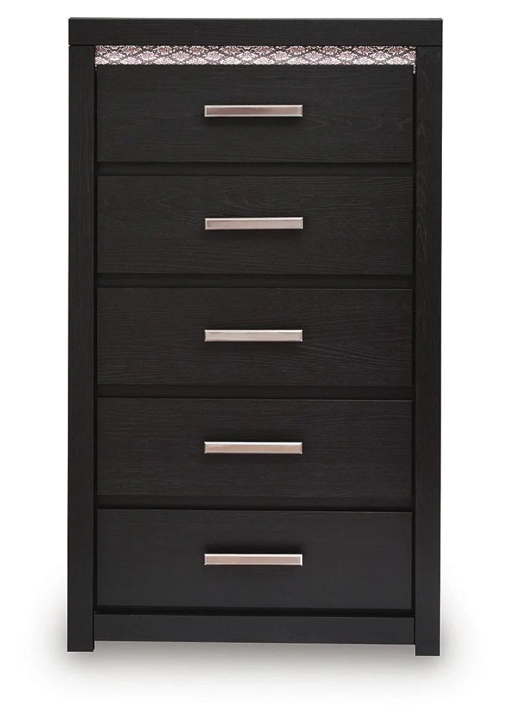Brizmore - Five Drawer Chest - Black - Image 2