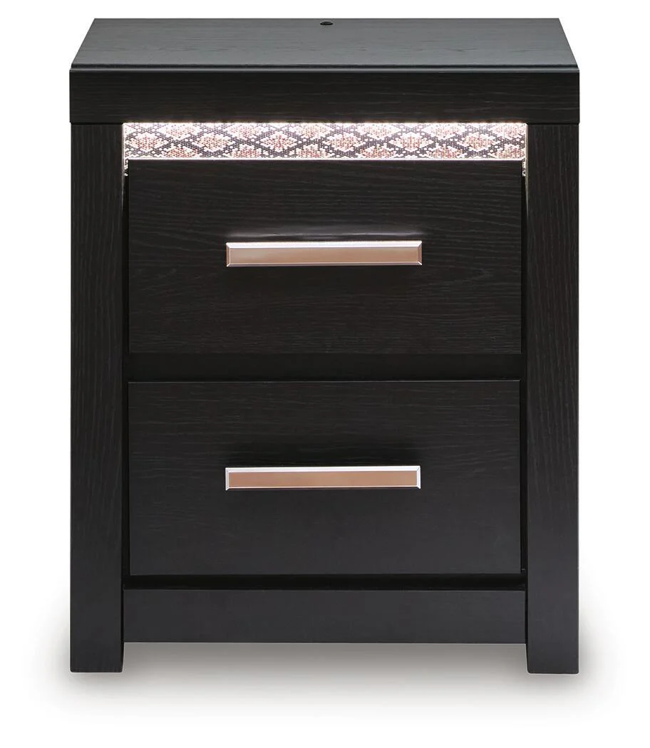 Brizmore - Two Drawer Night Stand - Black - Image 2
