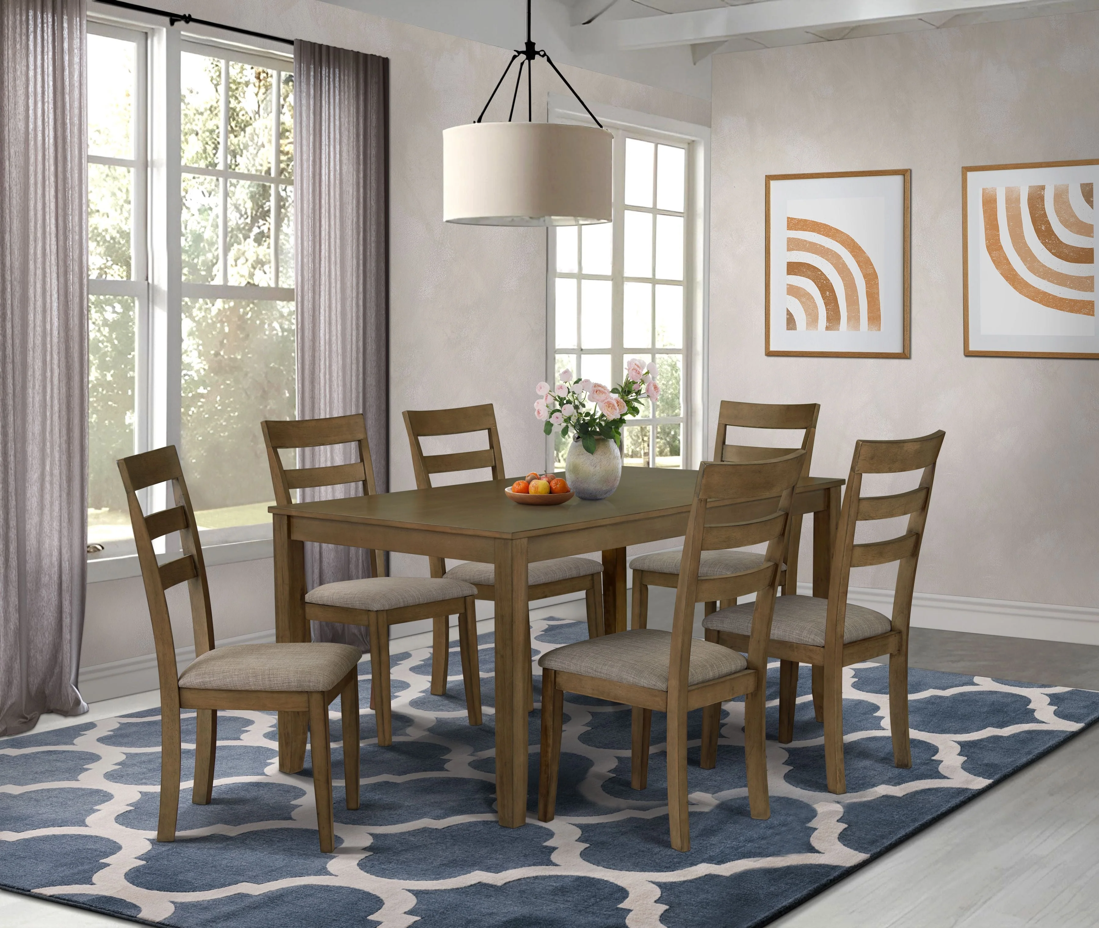 Budleigh Dining Table + 6 Chairs - Image 2