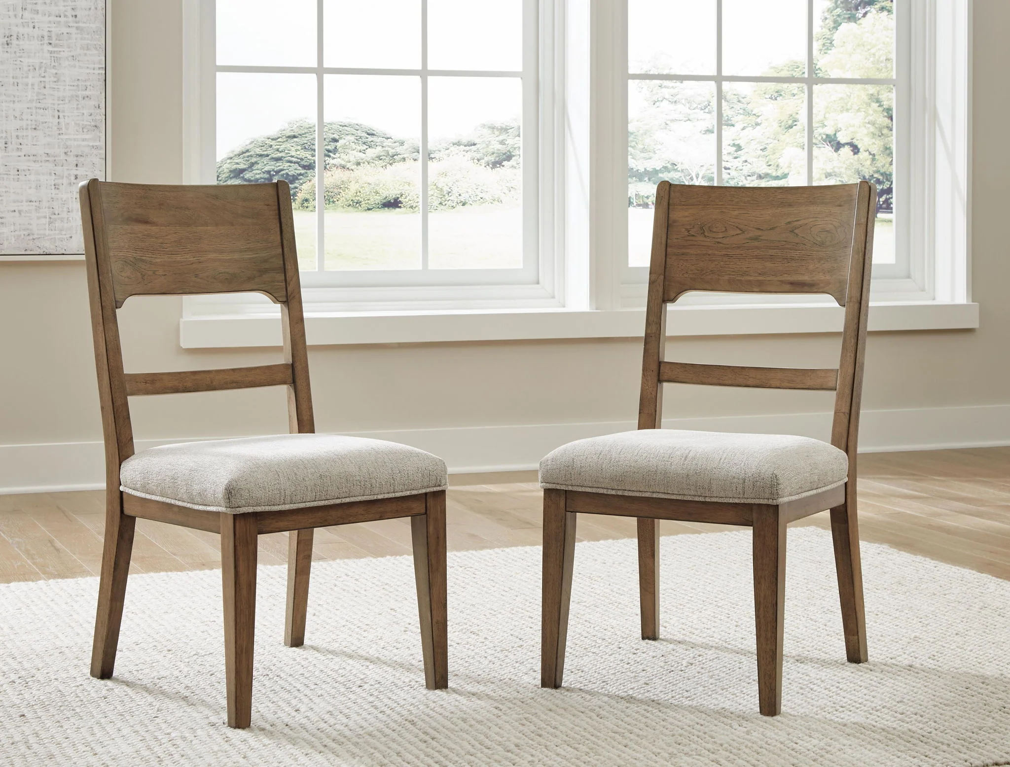Cabalynn - Dining Uph Side Chair (Set of 2) - Oatmeal / Light Brown - Image 2