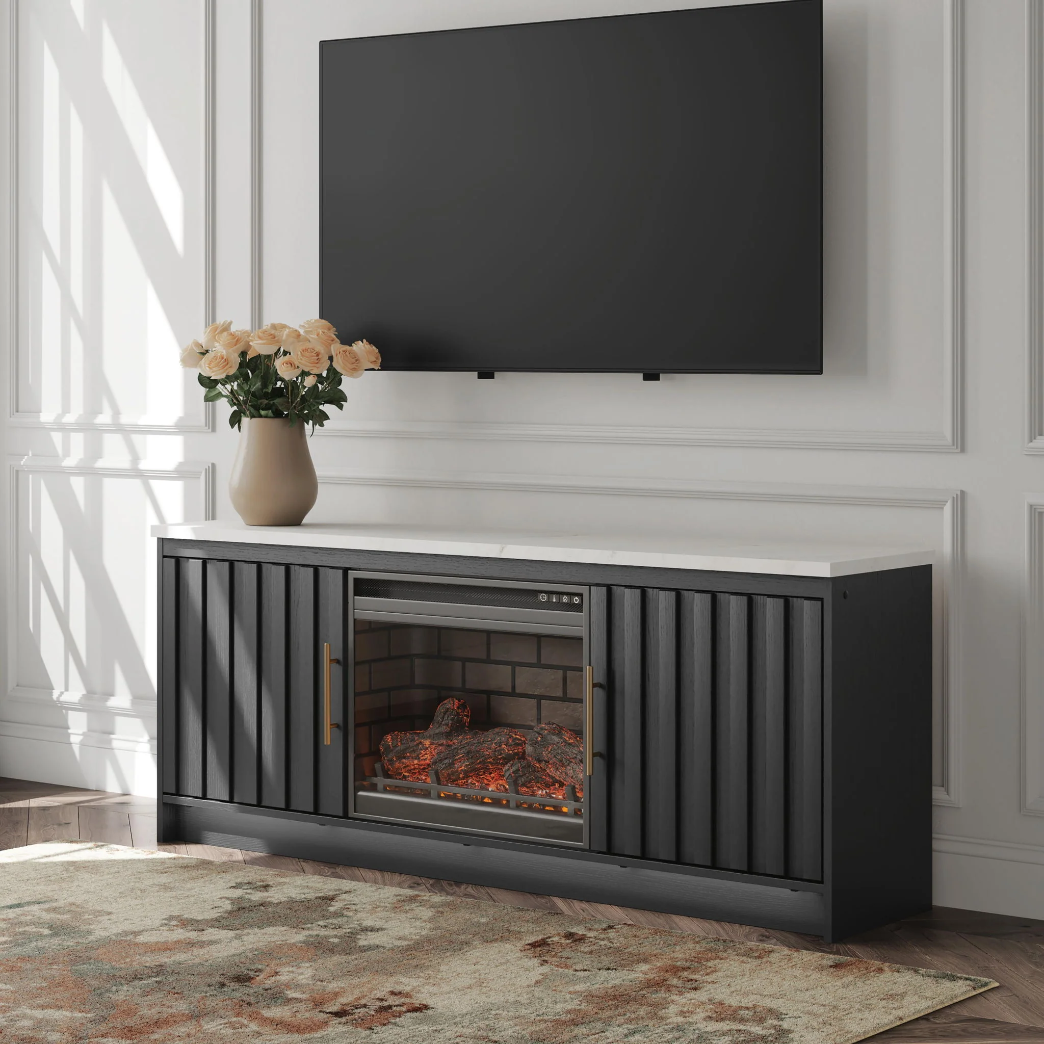 Cadmori - TV Stand With Fireplace Option - Image 5