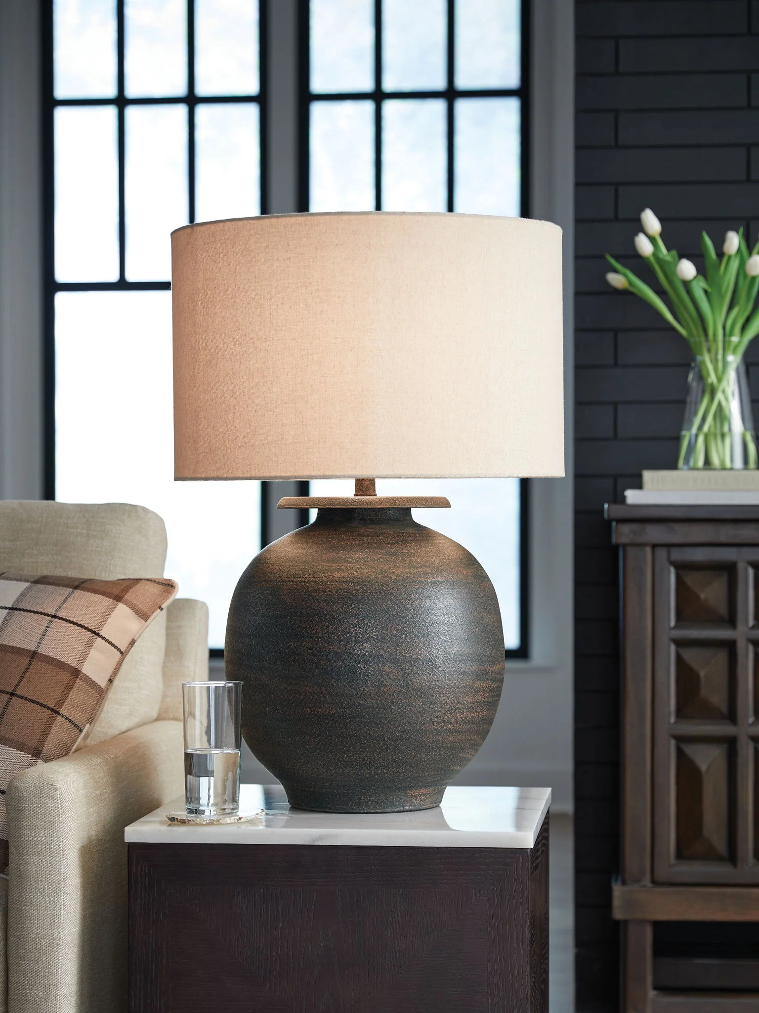 Carlenbury - Metal Table Lamp - Antique Brown - Image 4