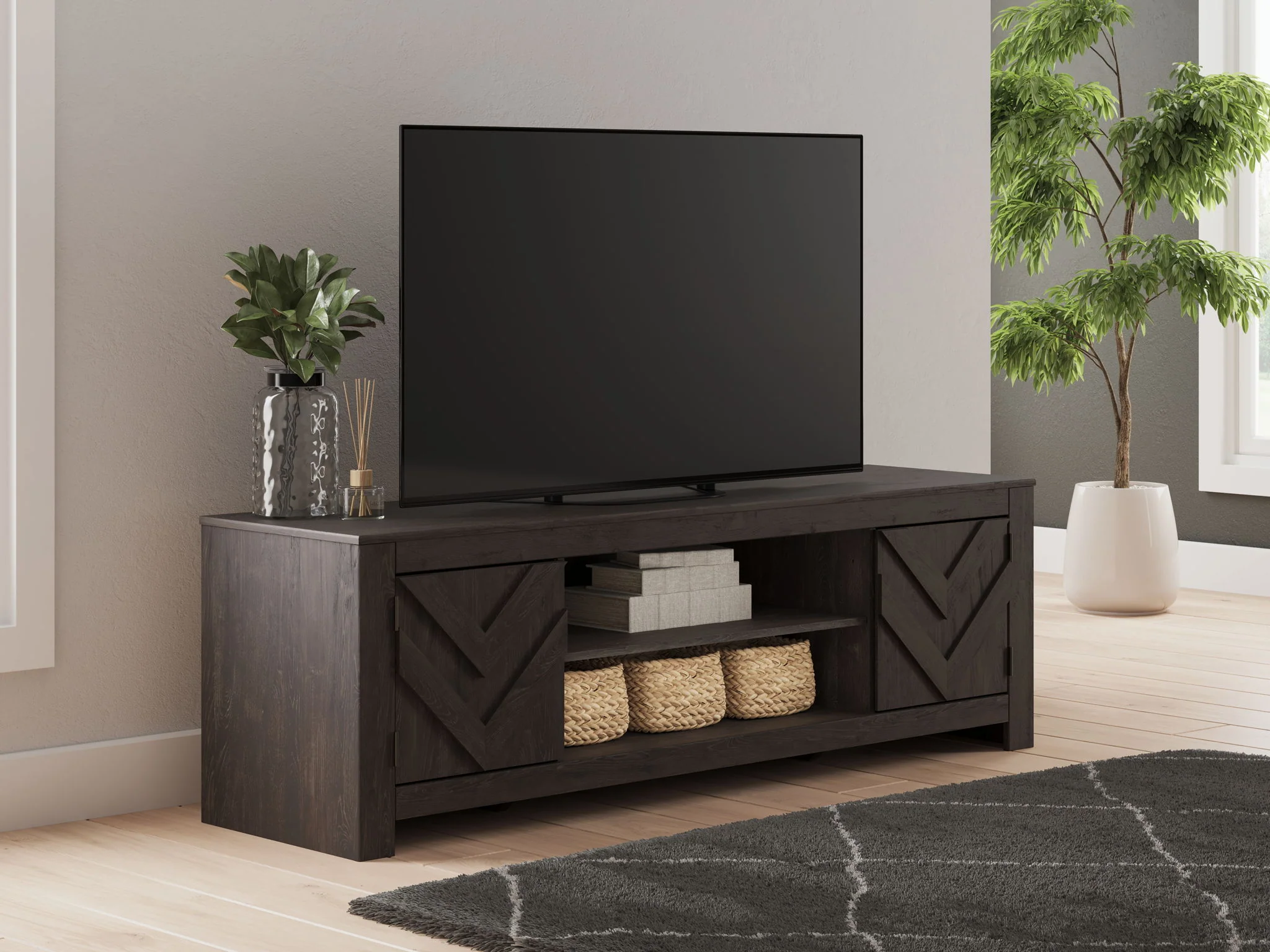 Cayboni - LG TV Stand With Fireplace Option - Image 8