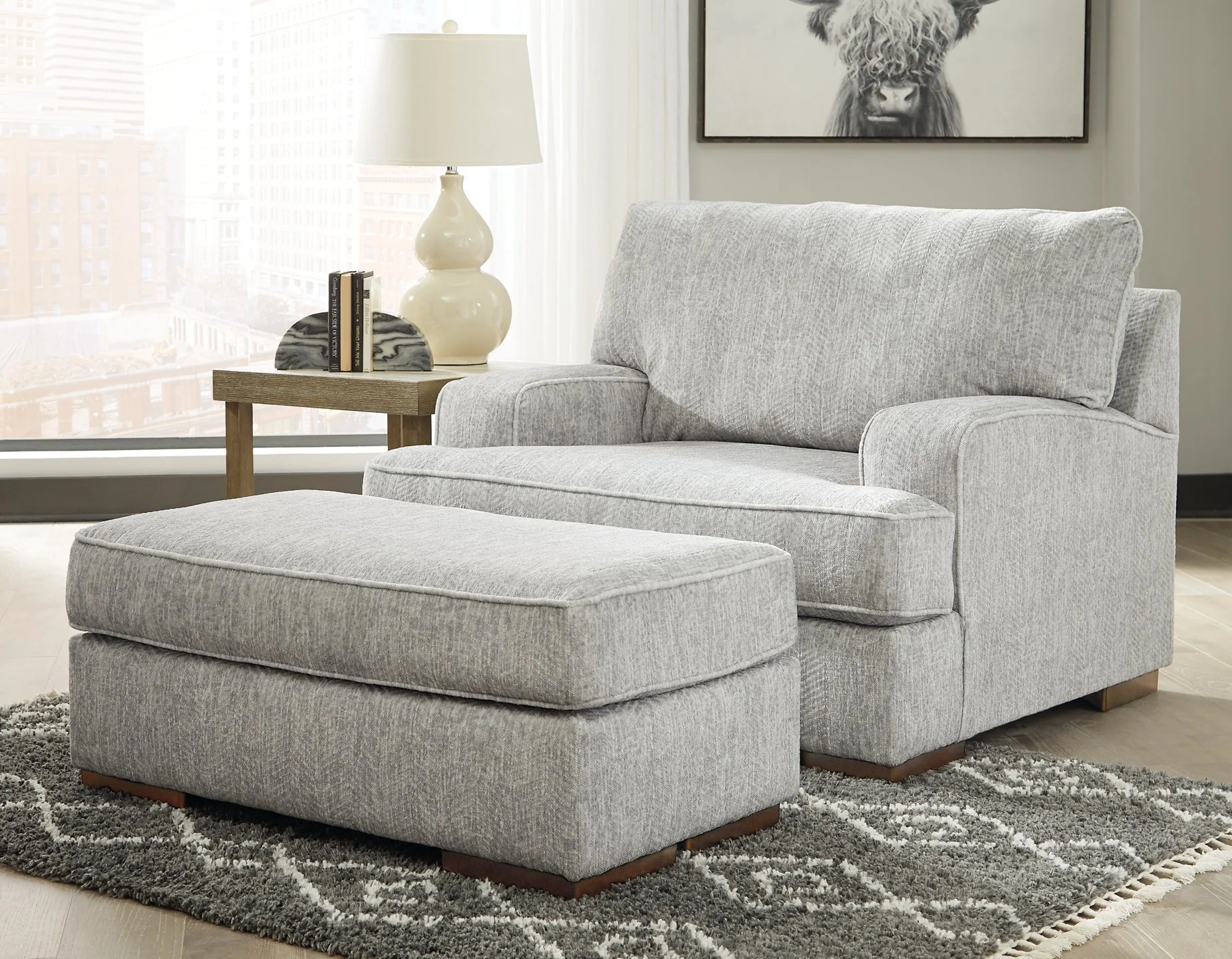 Mercado Chair and Ottoman - Image 2