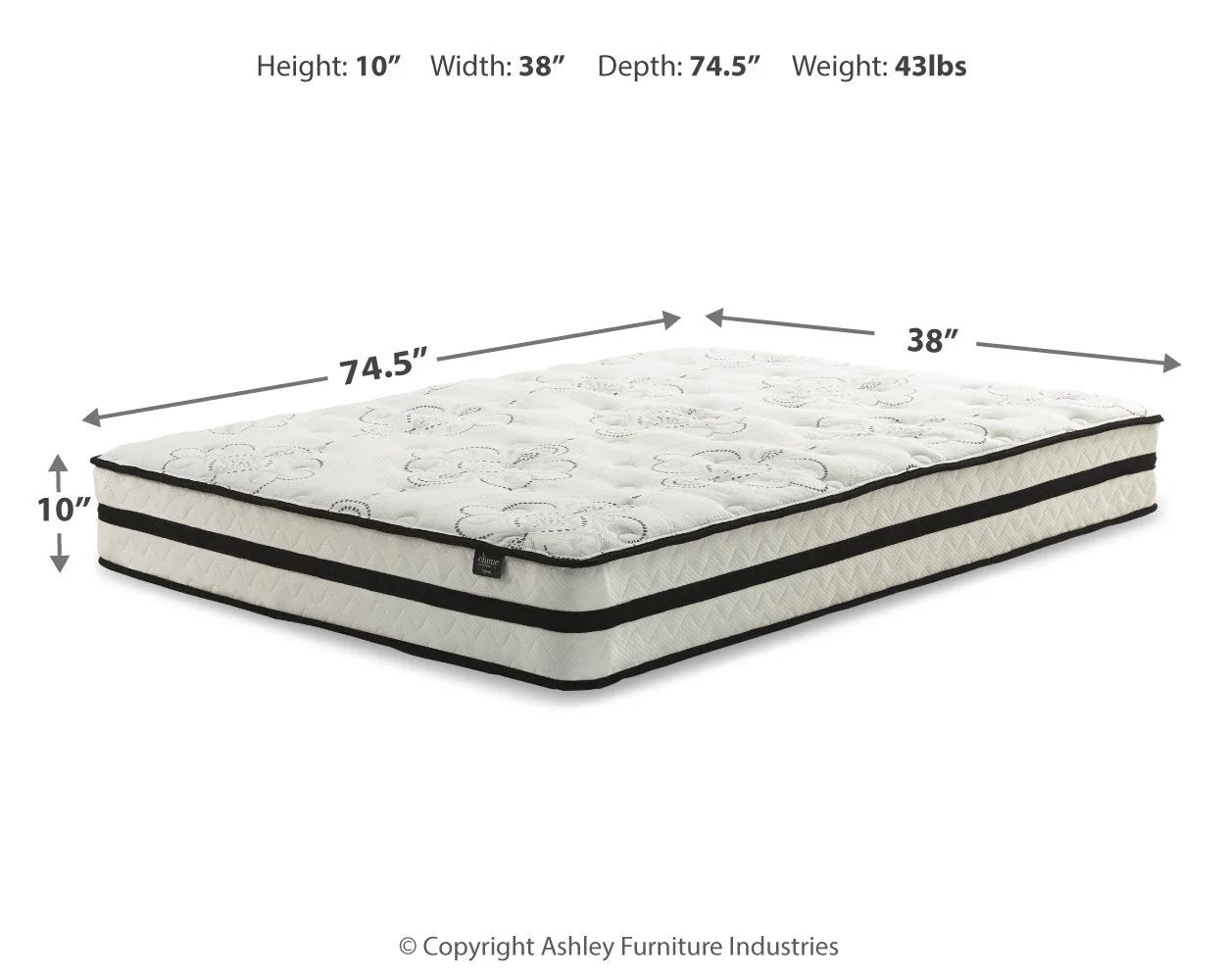 Chime 10 Inch Hybrid - Medium Hybrid Mattress - Image 3