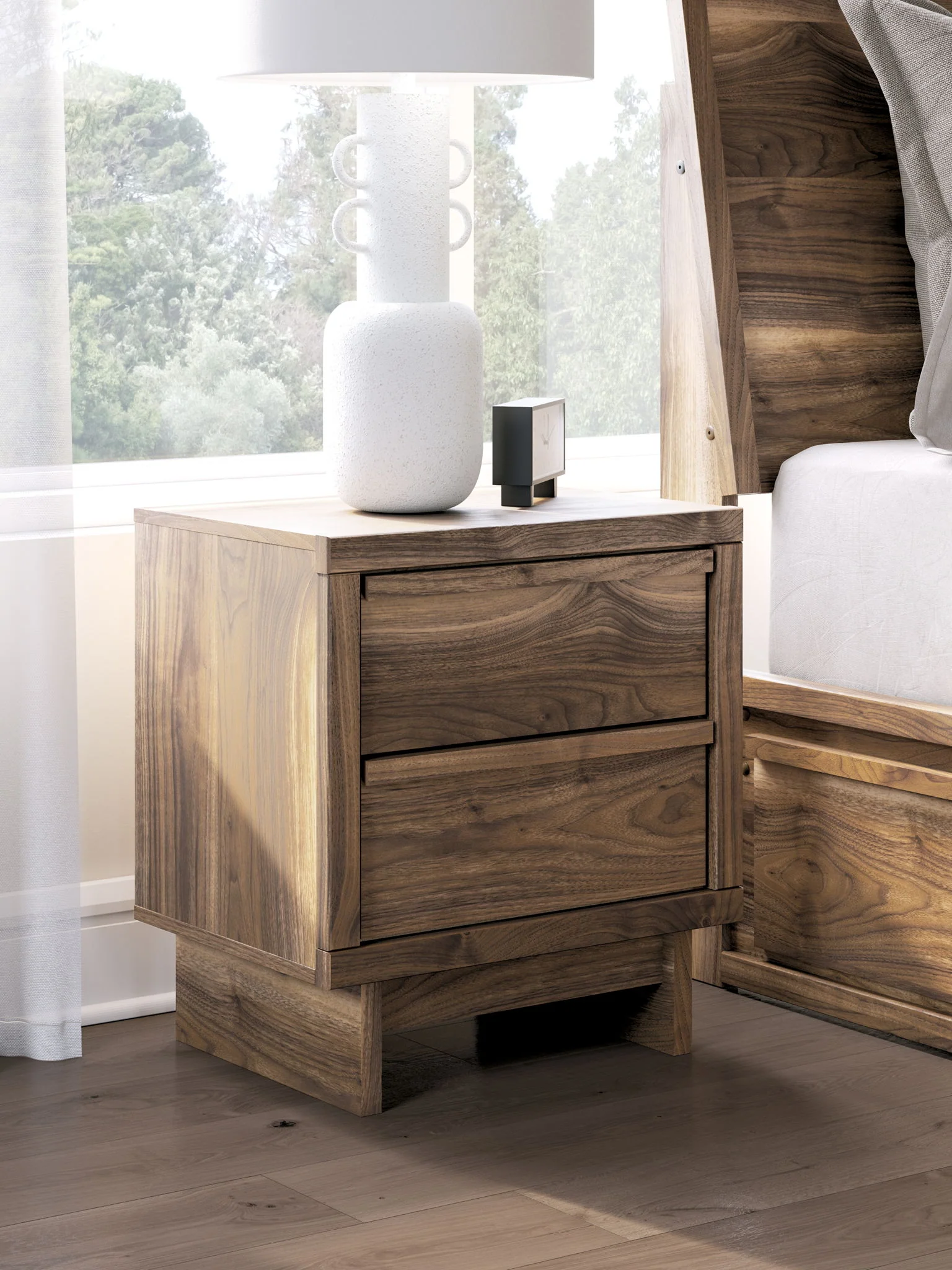 Chirason - Two Drawer Night Stand - Brown - Image 4