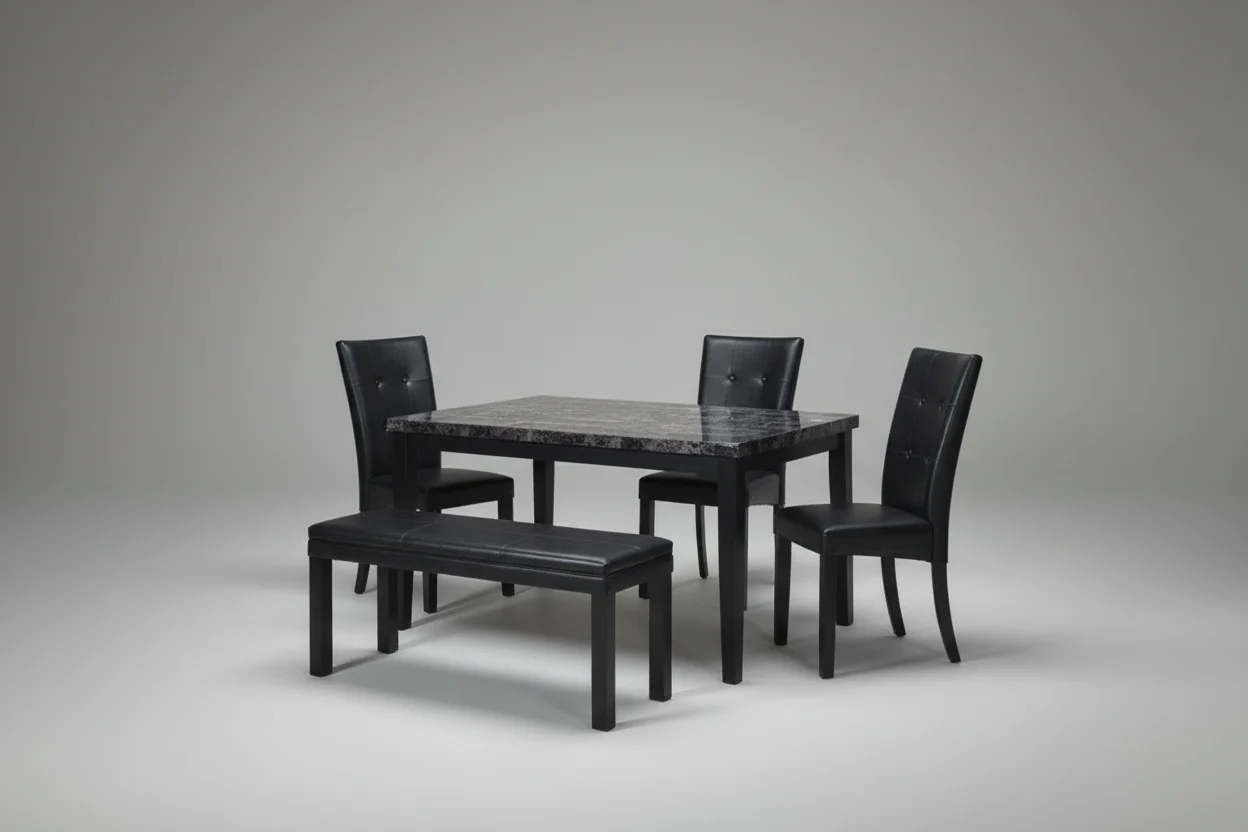 Carly Table + 4 Chairs + Bench - Image 2