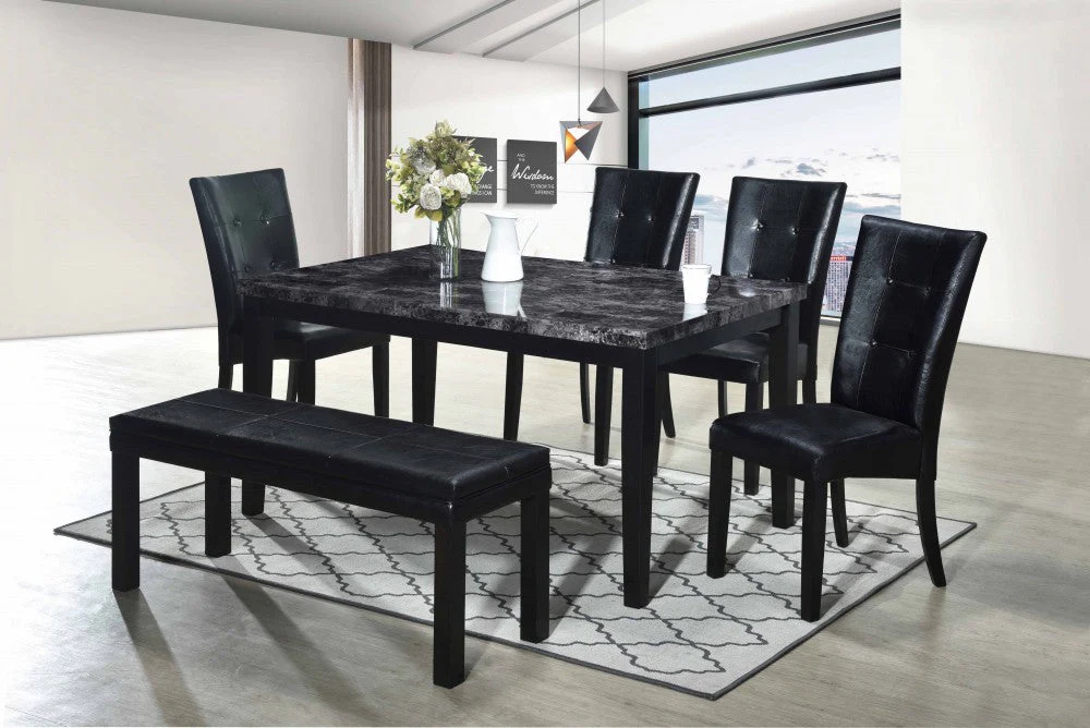 Carly Table + 4 Chairs + Bench - Image 3