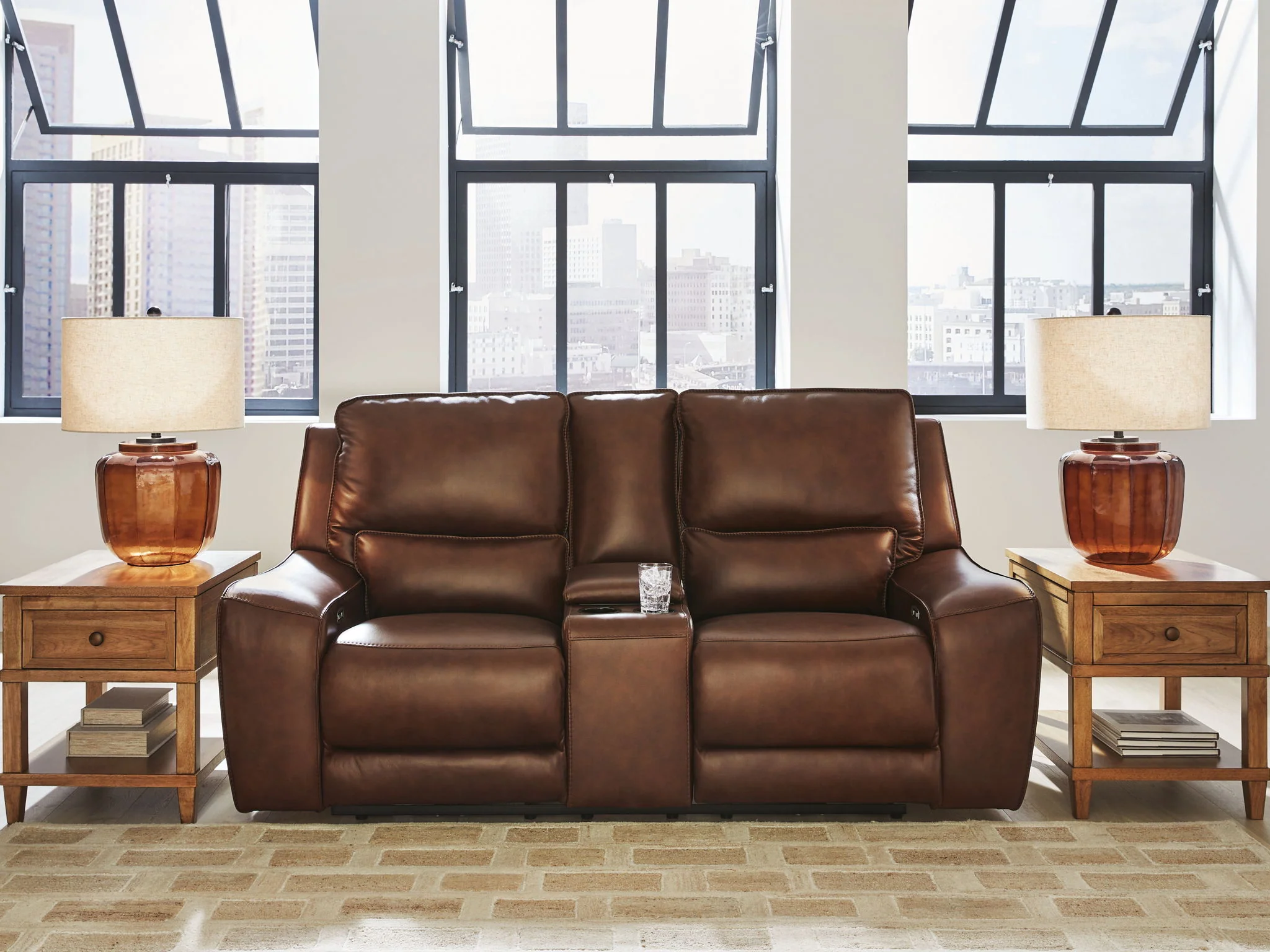 DeepWakes - Power Reclining Loveseat / Console / Adjustable Headrest - Image 8