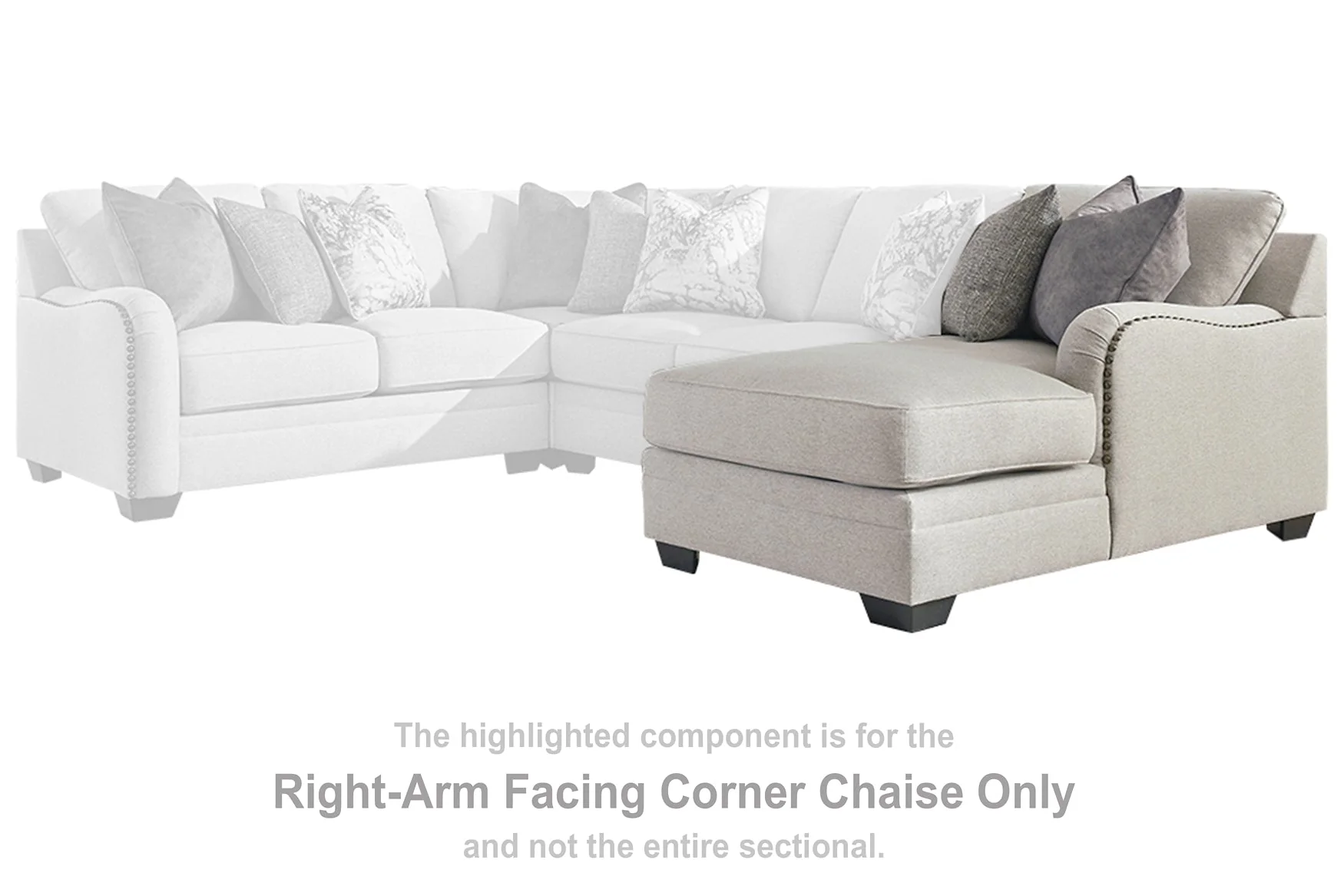 Dellara 3-Piece Sectional with Chaise - Image 2