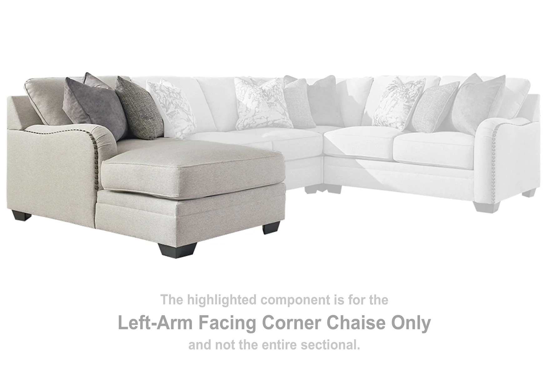 Dellara 3-Piece Sectional with Chaise - Image 2
