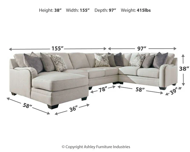 Dellara 5-Piece Sectional with Chaise - Image 5