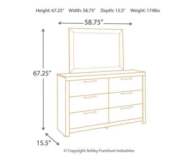 Derekson Dresser and Mirror - Image 4