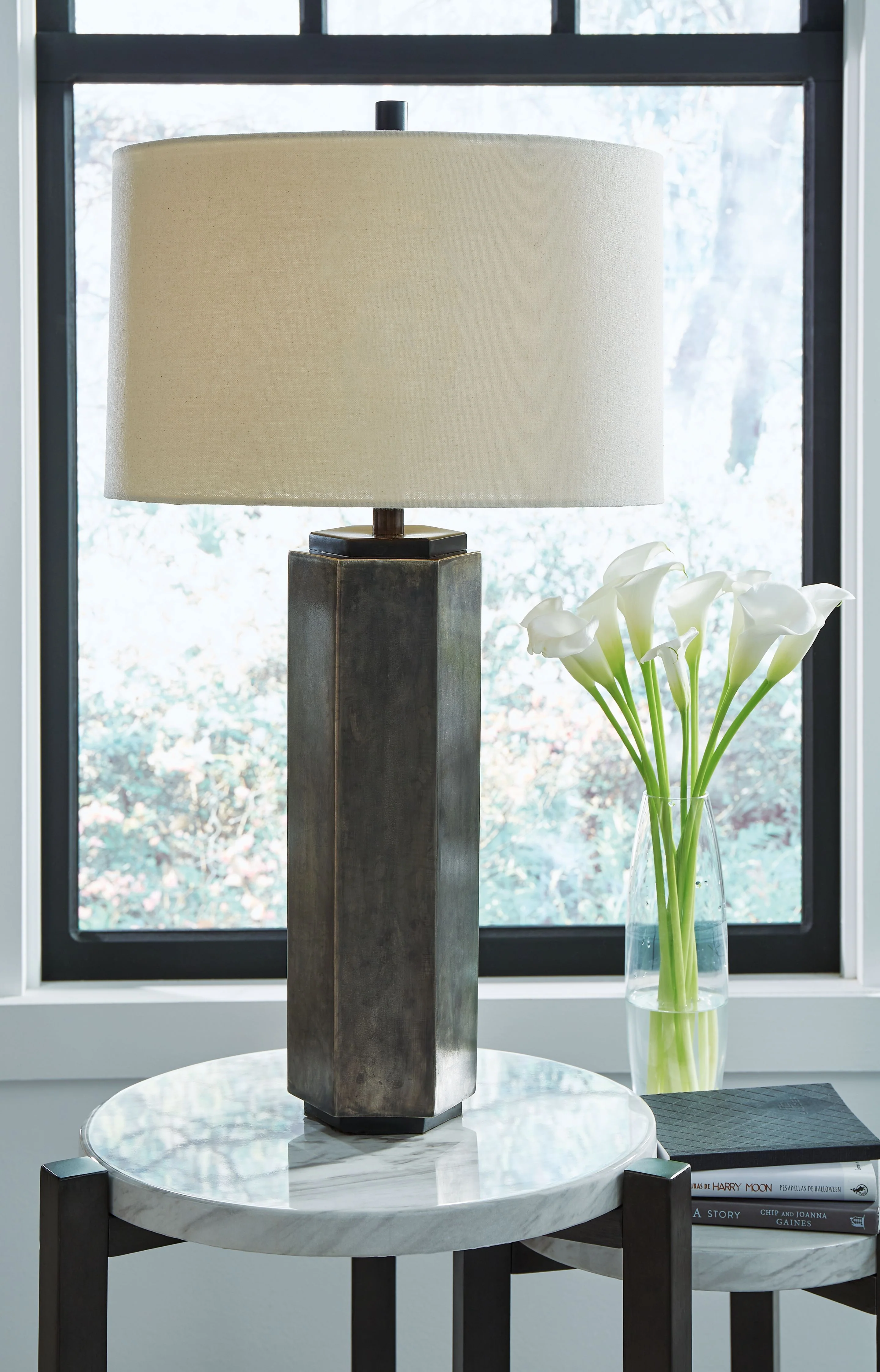 Dirkton - Metal Table Lamp - Antique Pewter Finish - Image 3