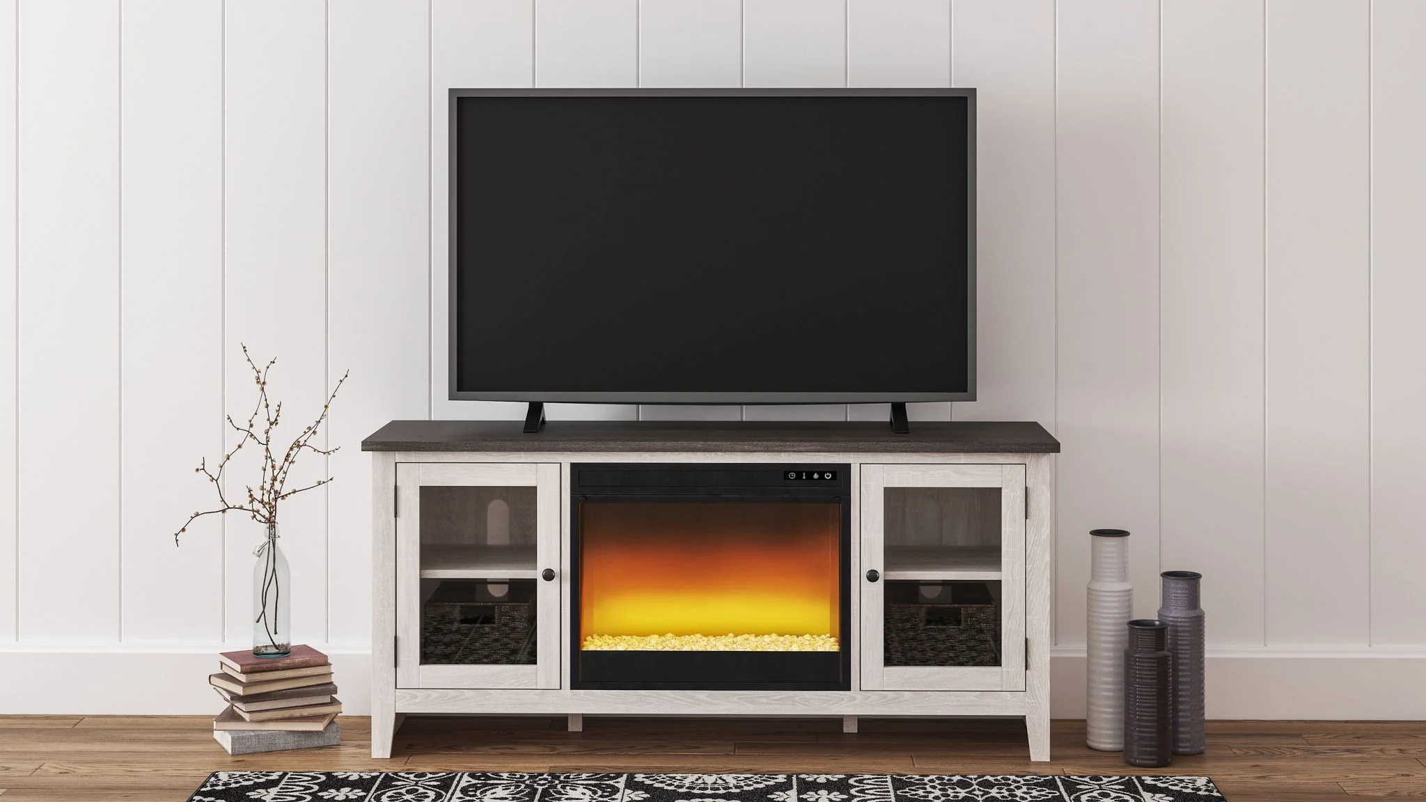 Dorrinson - TV Stand With Fireplace Insert - Image 3