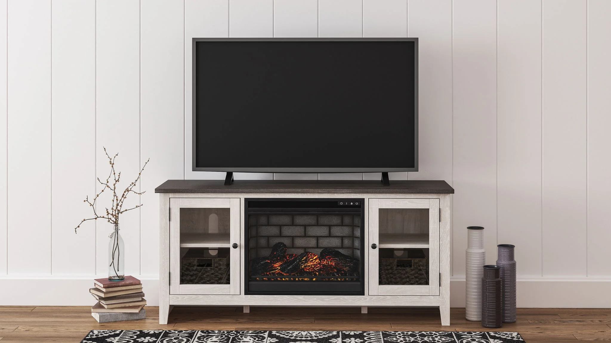 Dorrinson - TV Stand With Fireplace Insert - Image 4