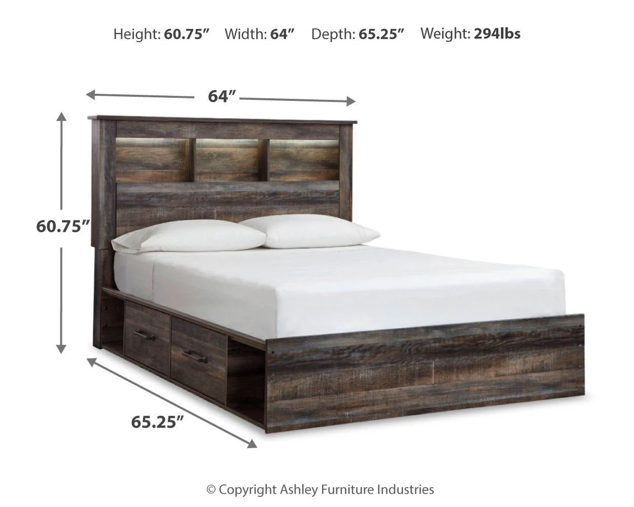 Drystan - Panel Bookcase Bed - Image 13