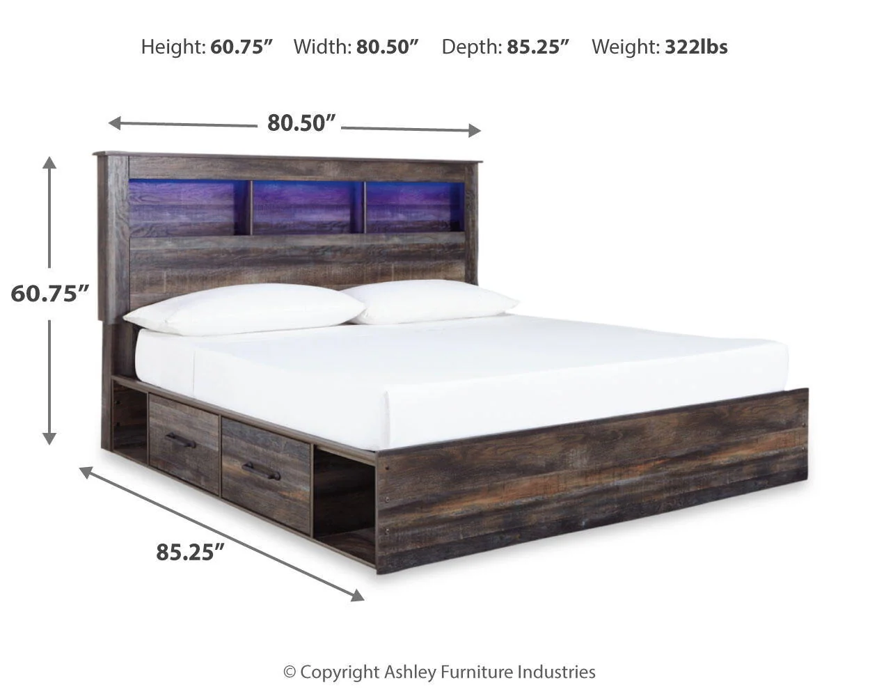 Drystan - Panel Bookcase Bed - Image 37